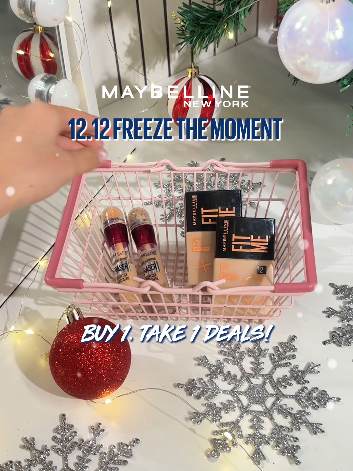 Ready to slay this 12.12? 🛍️ BUY 1 TAKE 1 steals on your Maybelline faves: 💋 Super Stay Matte Ink, Fit Me Fresh Tint, &  Instant Eraser! Don’t wait—Dec 4–12 only! #maybelline #maybellineph #buy1take1 #1212sale