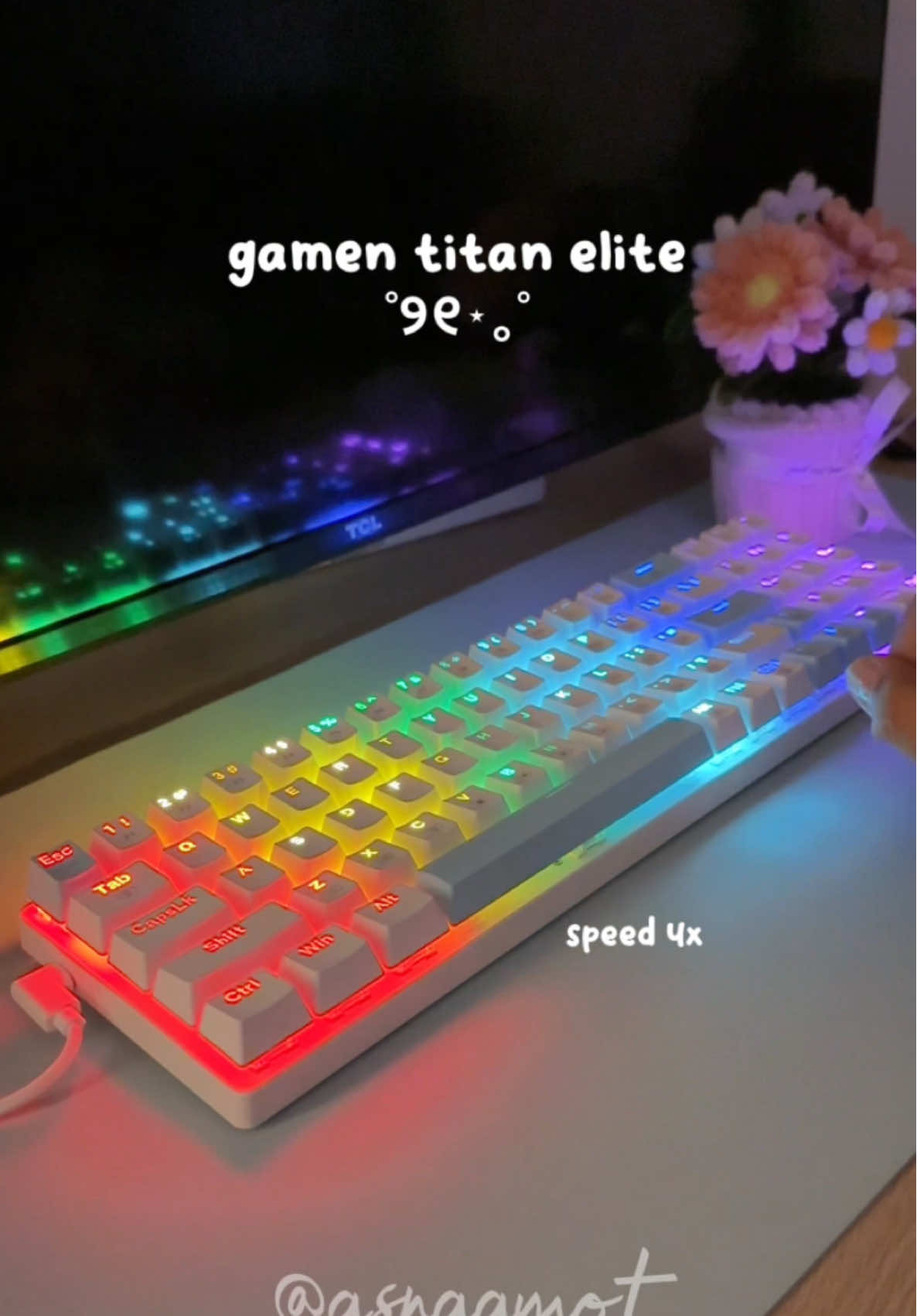 fall in love 💕🤏🏻✨ #keyboardmechanical #gamentitanelite #keyboardgaming #keyboardgamen #keyboard 