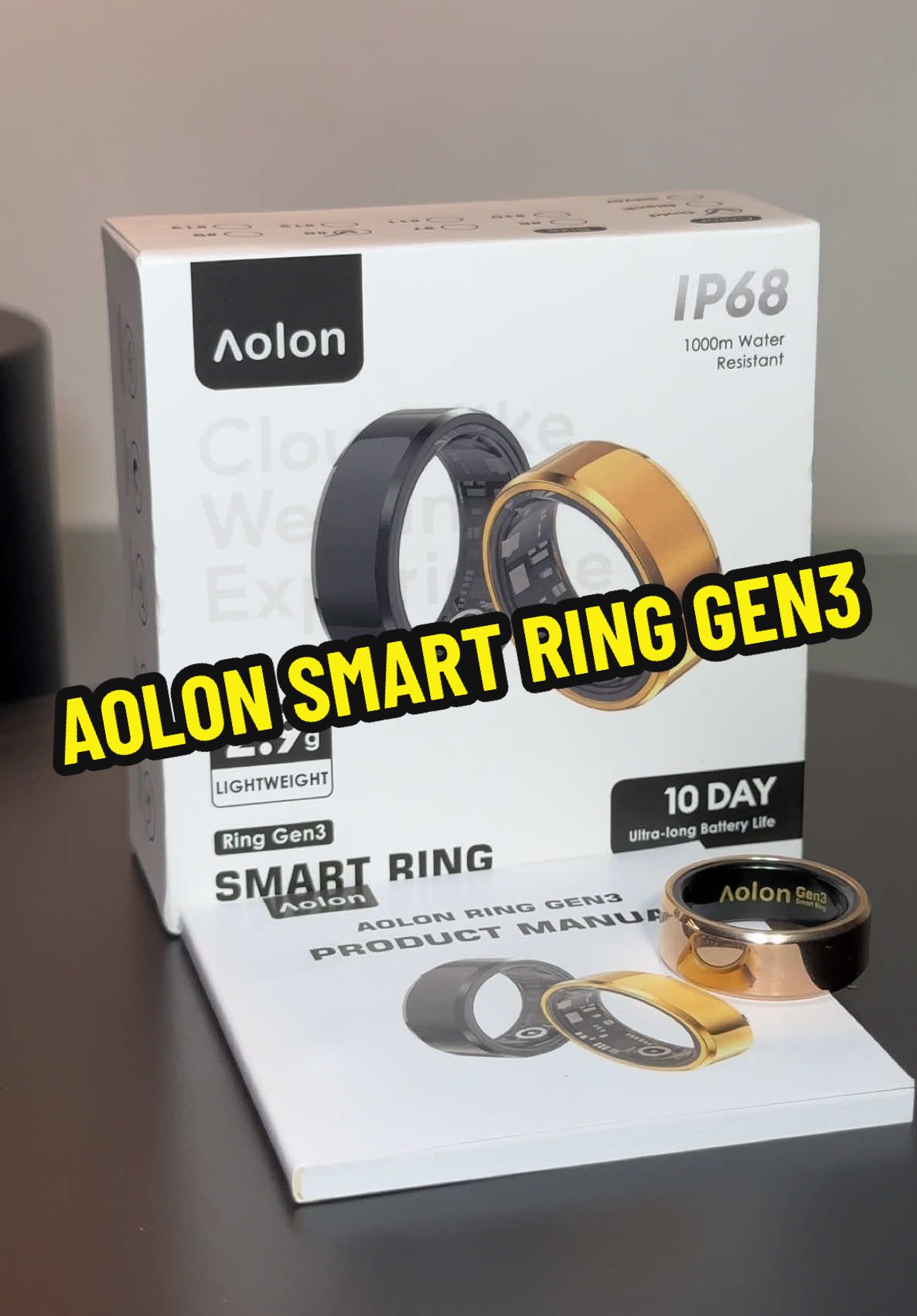 AOLON SMART RING GEN3. for health monitoring, steps, calories, heart rate, blood oxygen etc. #aolonsmartring #aolonsmartringgen3 #smartring #smartrings #smartringgen3 #aolonringgen3 