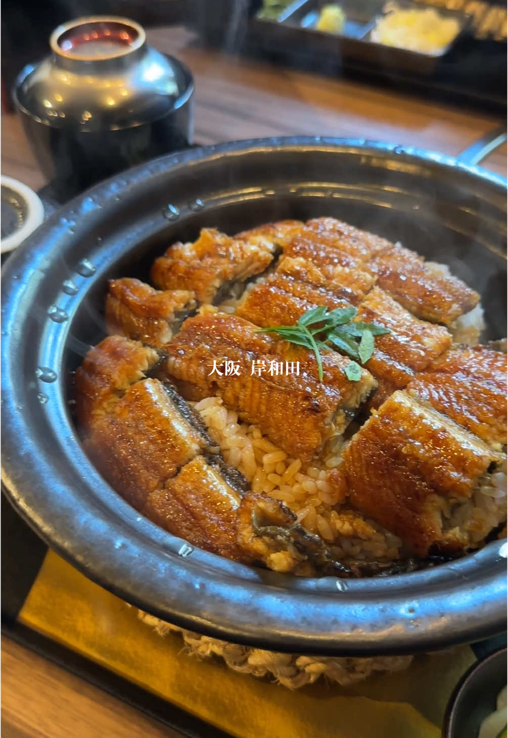 たじん鍋でいただく鰻が最高すぎた！😳 大阪・岸和田 『鰻人』 たじん鍋で食べるうなぎがパリパリの鰻とおこげのご飯が最高すぎる！ 出汁をかけてひつまぶしも 新しい食感でデートにオススメなのでみんな行ってみてねー！ #大阪グルメ #岸和田グルメ #南大阪グルメ #デート #鰻 #パン屋の息子 