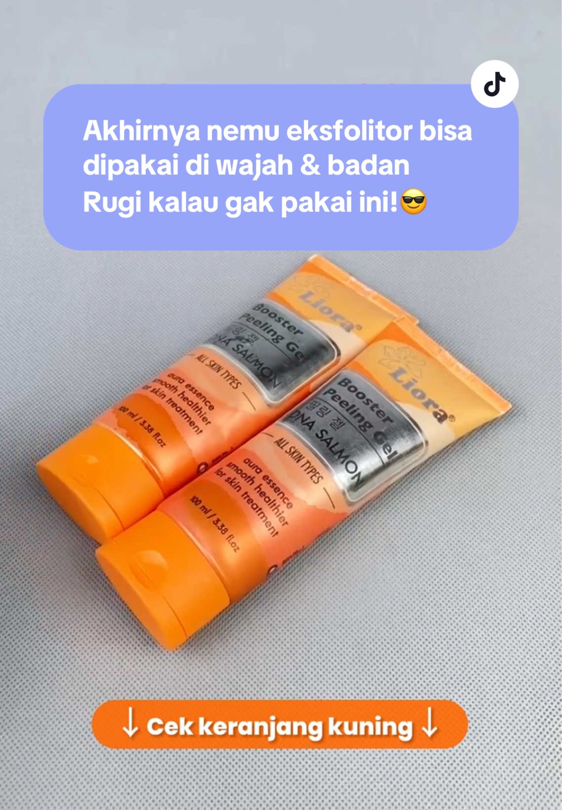 Akhirnya nemu eksfoliator bisa dipakai di wajah & badan, rugi kalau gak pakai ini!😎 #AngkatDakiTuntas #AngkatDaki #Liora #LIORApeelinggel #WateryBased #DNASalmon #DNASalmonExtract #Peeling #PeelingGel #PeelingGelMurah #ExfoliatingGel #Eksfoliasi #EksfoliasiWajah #Exfoliating #BaseBodyCare #bodycare #peelingbody #peelingtreatment