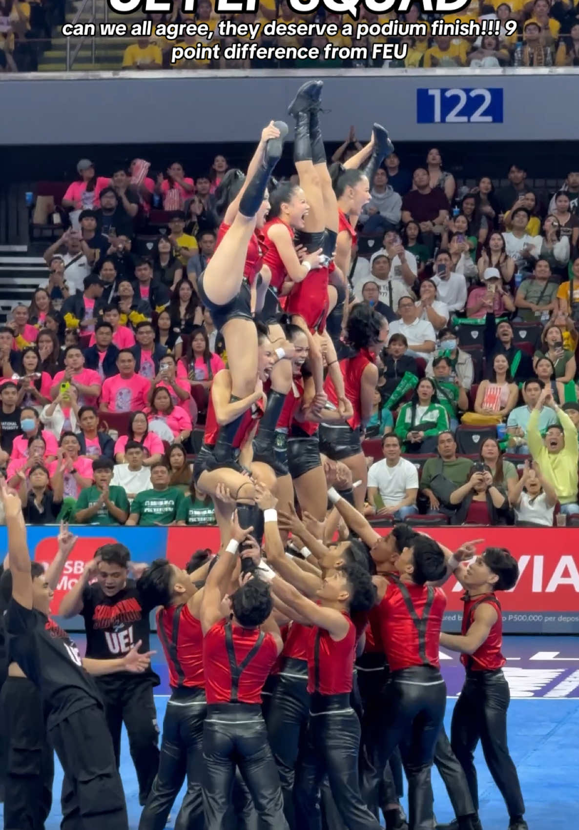 UE!!! u did so well this season! 😭💯 super linis and well executed warriors! 🤌🏻✨ thag 9 point difference says so much!! #ohhyeats #SumayawSumunodsaUE #uepepsquad #ue #universityoftheeast #UAAPseason87 #uaapcdc2024 #uaapcheerdancecompetition #cheerdance 