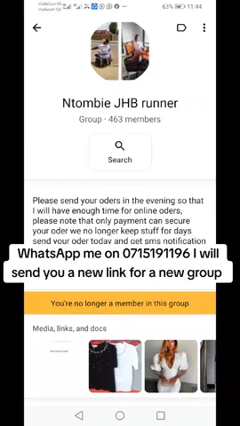 Hey guys if you were in my WhatsApp group for resellers please do not oder from this number 0734429720 am no longer using it and please exit the group to avoid being scammed my WhatsApp number is 0715191196 WhatsApp me I will send you a link for my new group