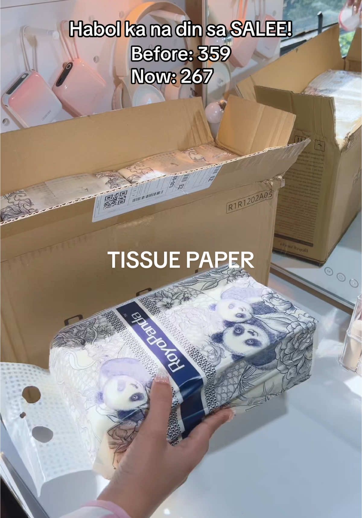 359 ko nabili nung nagsale pero mai isesale pa pala! #tissue #tissuepaper #tissuepaperbundle #1boxtissue #tissuebundle5pack 