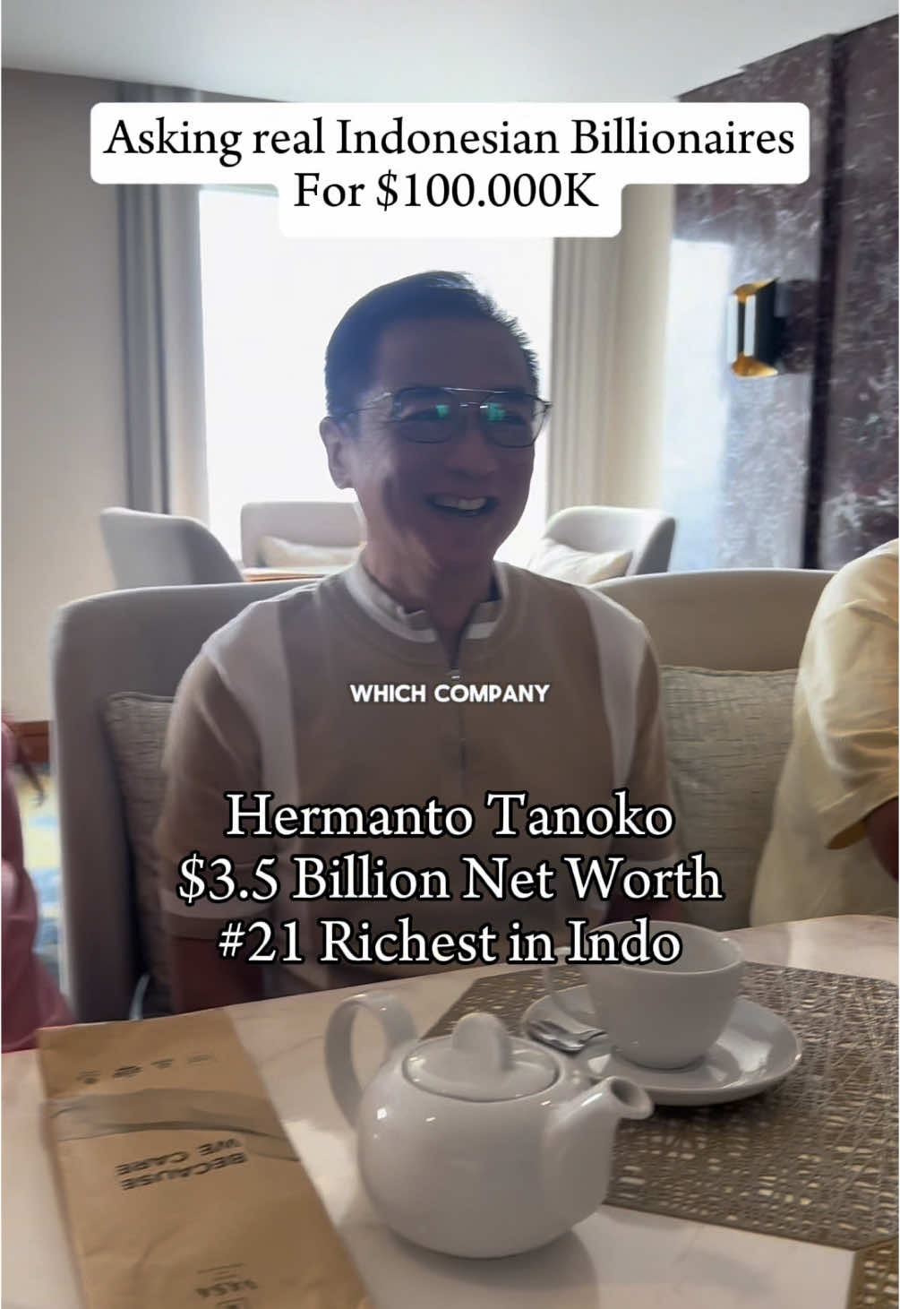 Asking a real billionaire for $100,000. @htanoko 