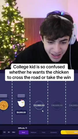 College kid is so confused whether he wants the chicken to cross the road or take the win #streamer #stevewilldoit #kickstreaming #crossyroad 