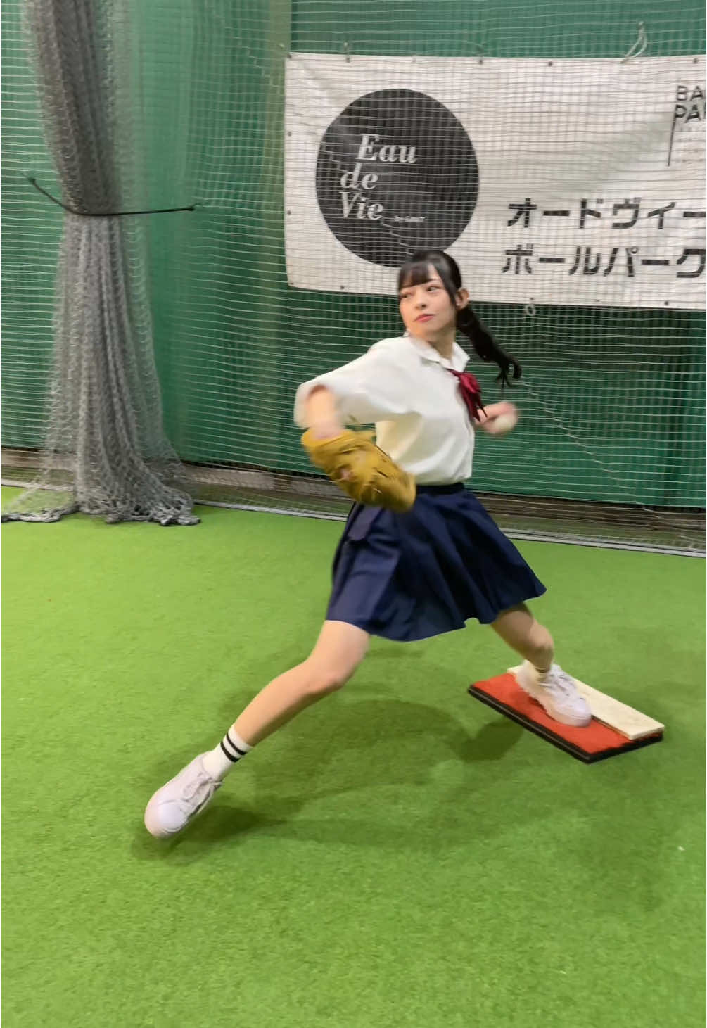 146cmのサウスポーが球速あげるためにひたすら練習頑張るところ見てて⚾️!! #野球女子 #おすすめ #サウスポー #制服 #jk #始球式 