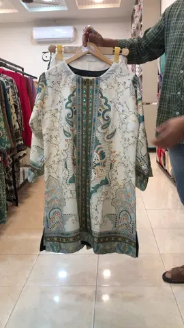 2pc Stitched Length 34.5 Price 2299/- Mirrorwork on shirt paired with printed trouser Stuff Silk For order whatsapp 0312-111-0312 Delivery charges 200/- 1000 advance remaining bill cash on delivery. #imtizaaj 💕