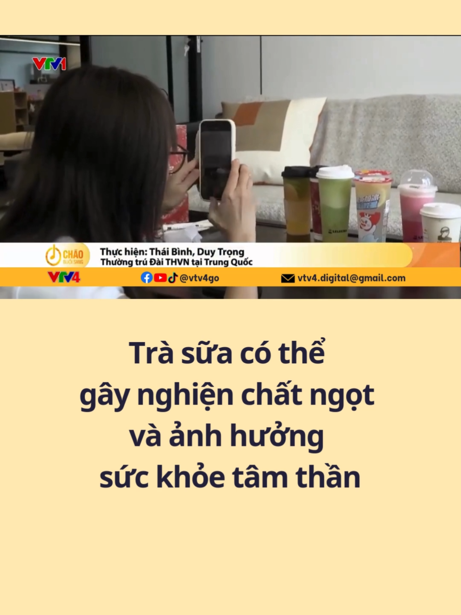 Ở đây có ai nghiện trà sữa như ad không? -.- #vtv4 #tintuc #tiktoknews