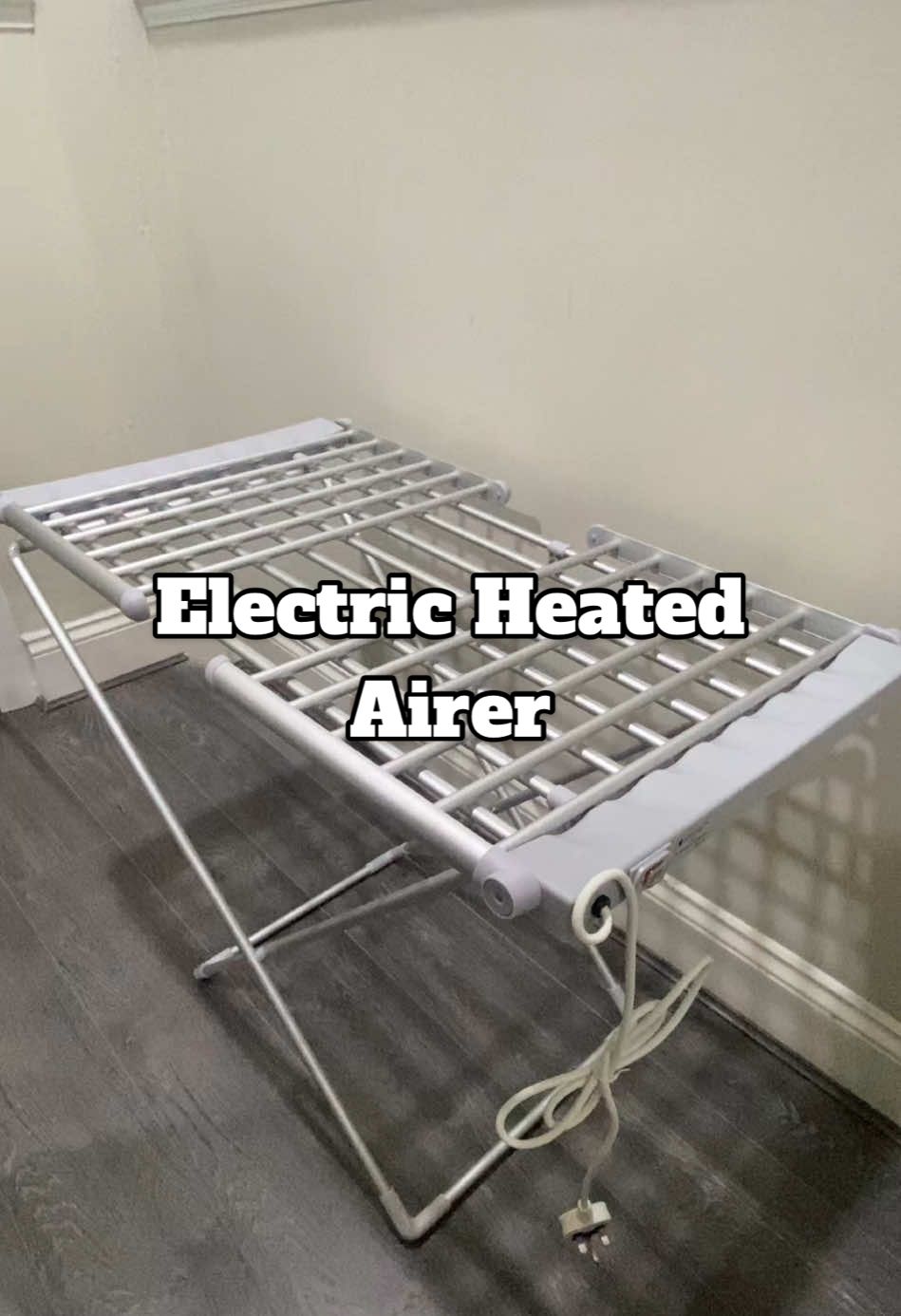 Electric Winged Heated Airer Perfect For Those Colder and Rainy days. #heatedairer #laundryhack #dryer #foru #indoorclothesdrying #energyefficiency #energycrisis #cibermonday #tiktokmademebuyit 