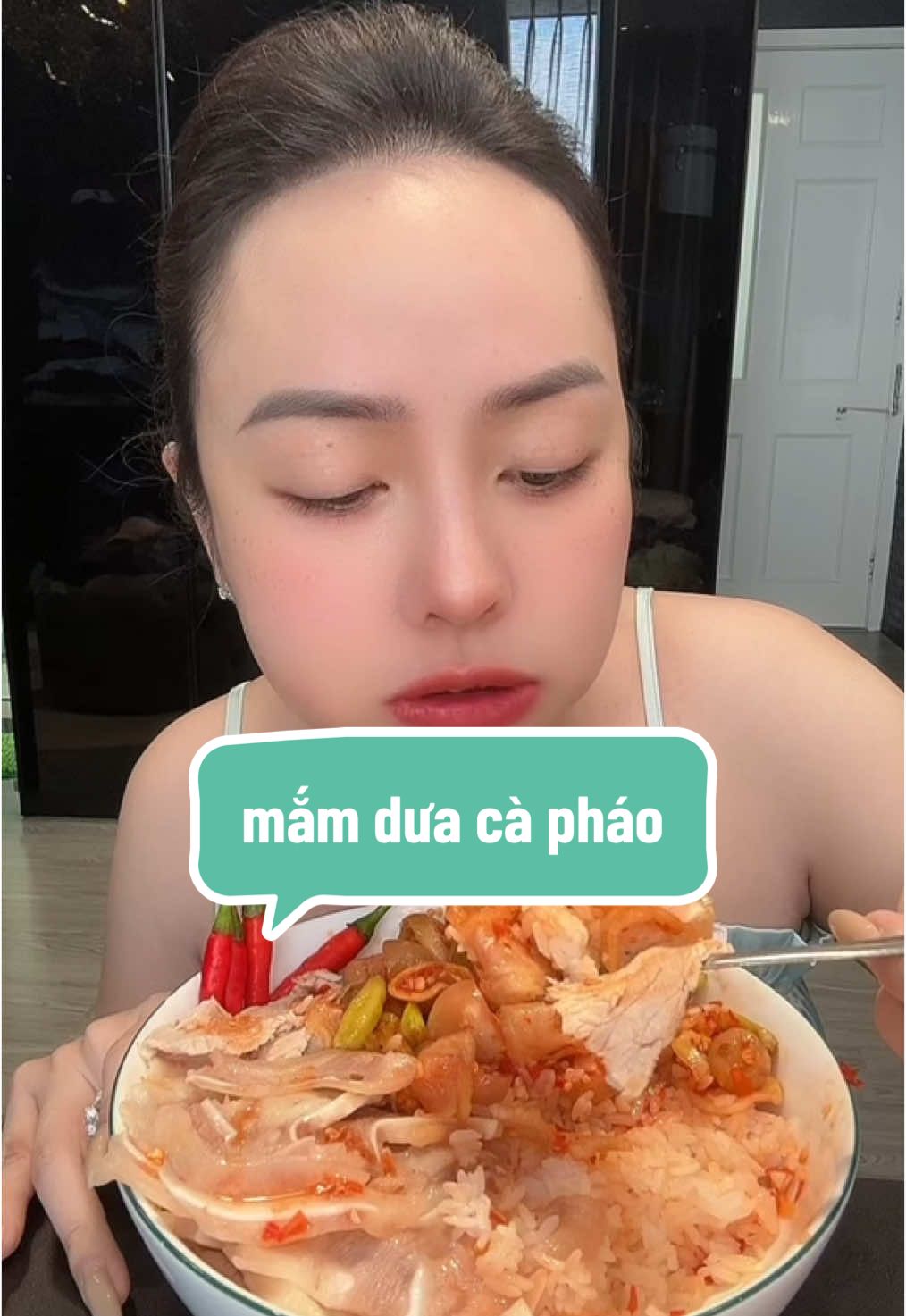 Lại thèm cơm mắm cà đu đủ với thịt luộc nữa rồi #xuhuong #mukbang #ancungtiktok 