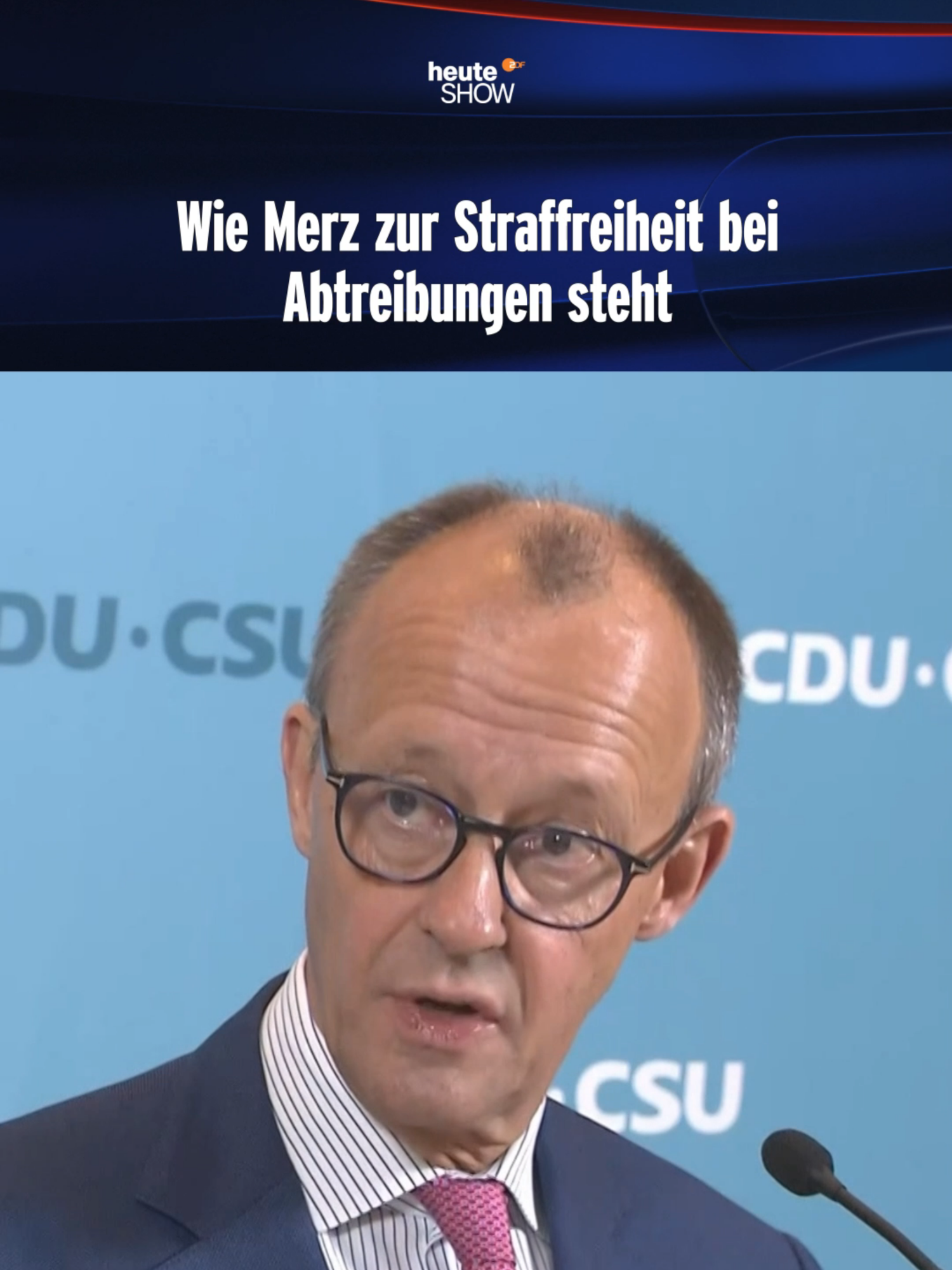 74 Prozent sprechen sich in einer repräsentativen Forsa-Umfrage dafür aus, Abtreibungen künftig innerhalb der ersten zwölf Wochen ohne Einschränkungen zu erlauben #heuteshow