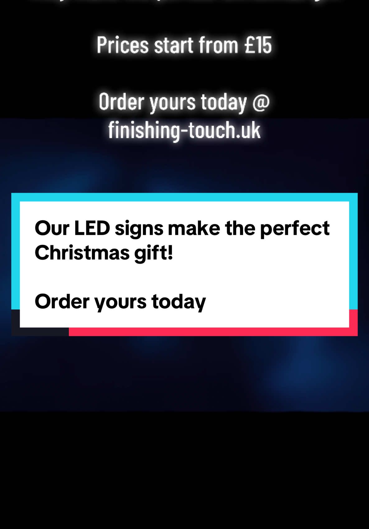 Light up any room with our amazing LED signs  Personalised with the names on your choice they are just the perfect gift and on a special offer of £5 off ! Comes with lights attached and standoffs to affix to the will (no drilling required) Starting at just £15 🤩  Ordered yours today before the mad Xmas rush  Finishing-touch.uk #personalised #shoplocal #custom #doncasterbusiness #ShopSmall #personalisedgifts #CustomMade #Doncaster #ledlights #ledsigns #Christmas #gifts #fyp #CapCut 