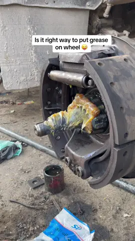 Is it right way to put grease on wheel bearing #grease #bearing #restoration #technology #viralvideo 