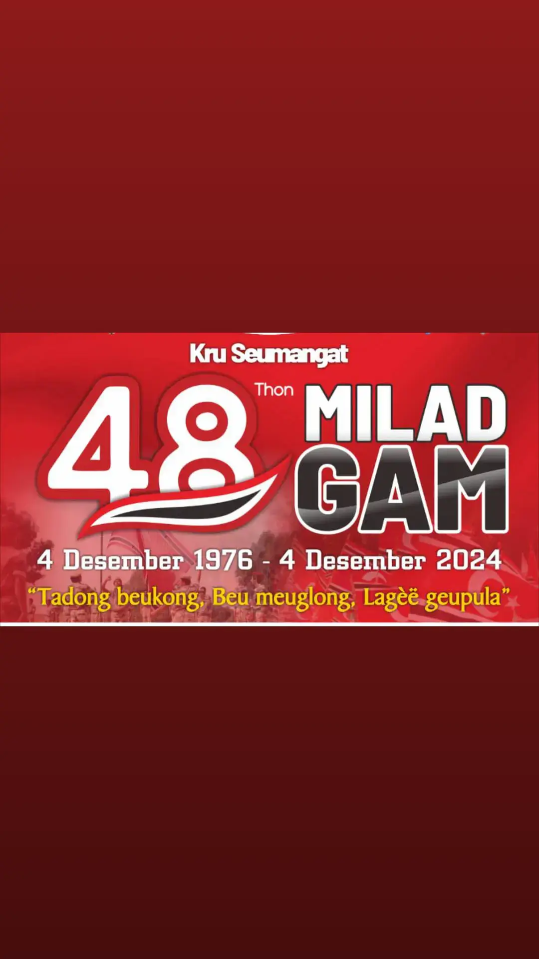 dengan semangat Milad GAM ke 48 ,mari getanyo mesaboh dro,bek le pang pho lage yang Kana, pilkada kaseleso jino tawo bak punca #fypシ゚viral #fyp 