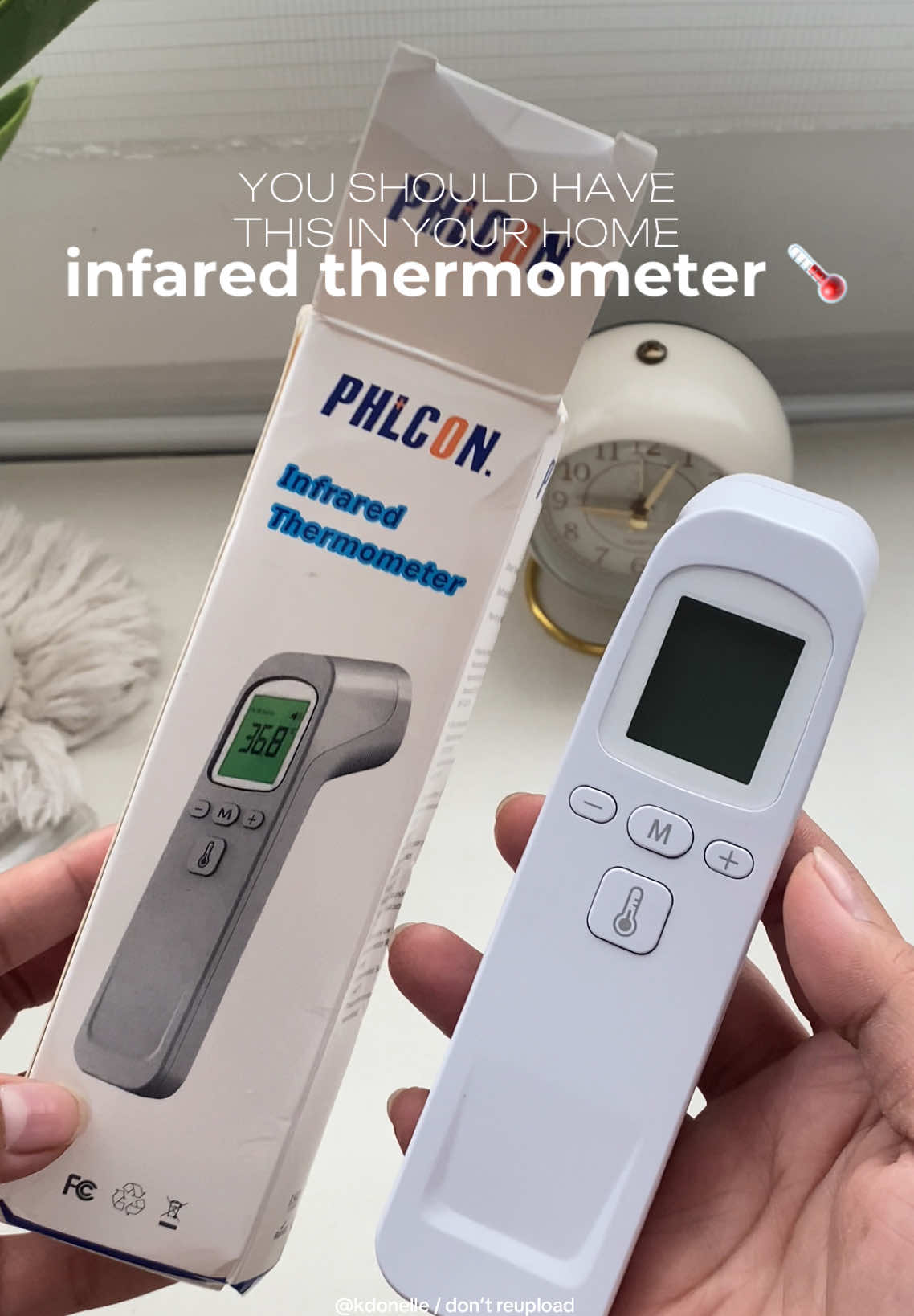 advantage of using the infared thermometer is no need na ma disturbo ang tulog pag mag check nang temp esp if meron fever 🌡️🙌🏻  #infaredthermometer #thermometer #medicinekit 