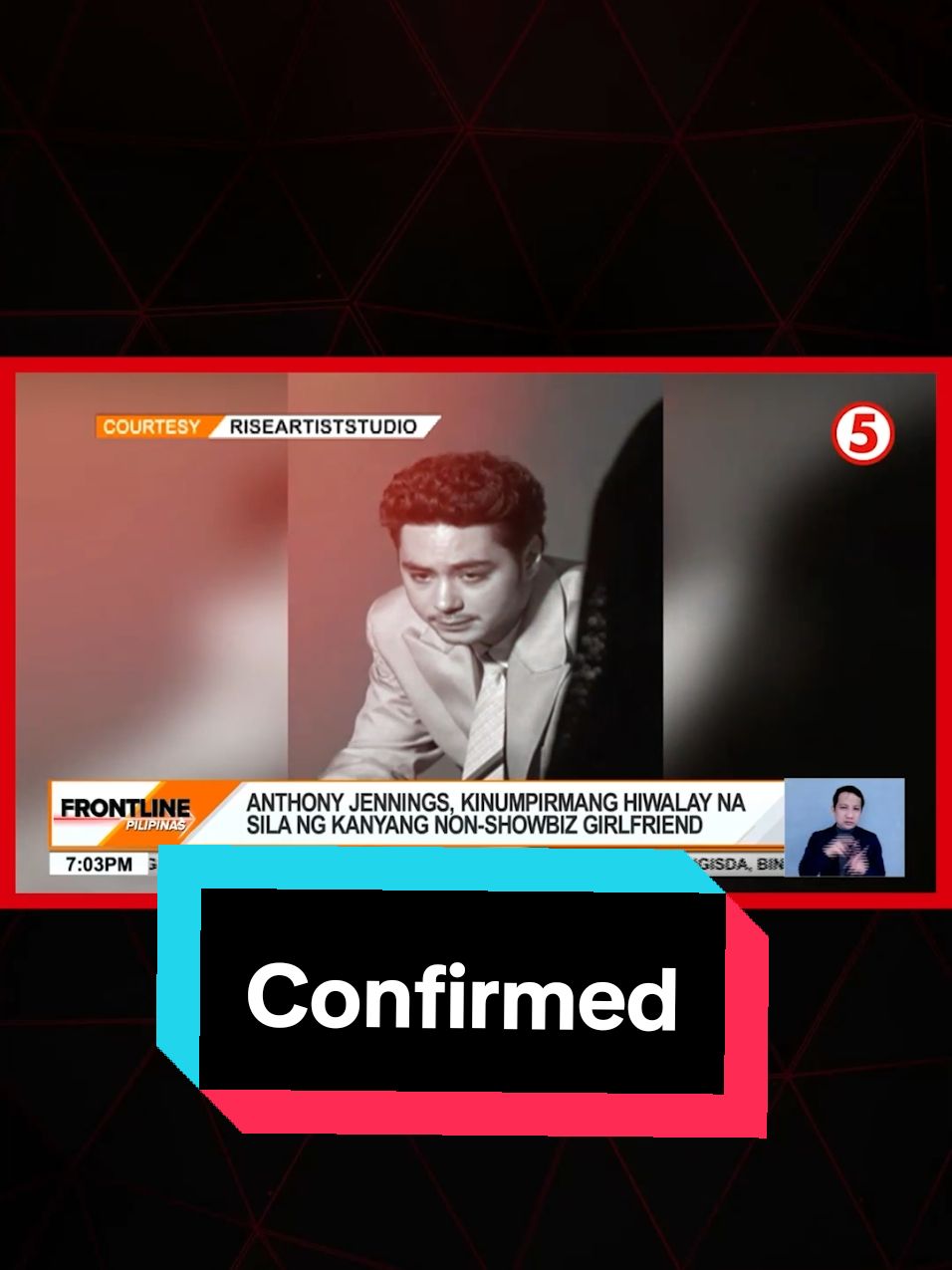 Kumpirmadong hiwalay na ang aktor na si #AnthonyJennings sa kaniyang non-showbiz girlfriend. #News5 #FrontlinePilipinas #NewsPH #EntertainmentNewsPH 