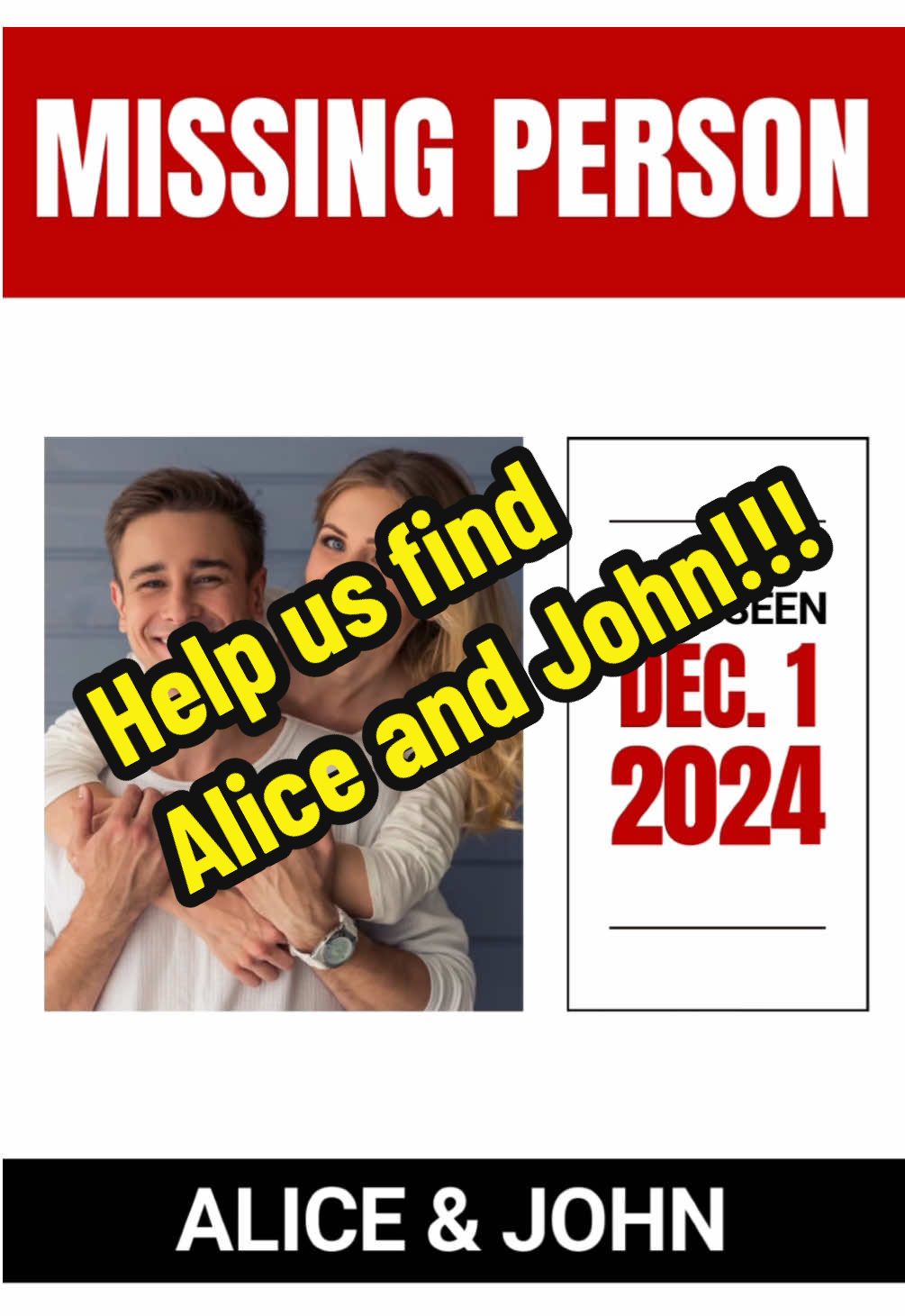 We need help finding Alice and John pronto!! #cardpranks #christmasparty #christmascard #christmascardphotos #prank #christmas #prankwars