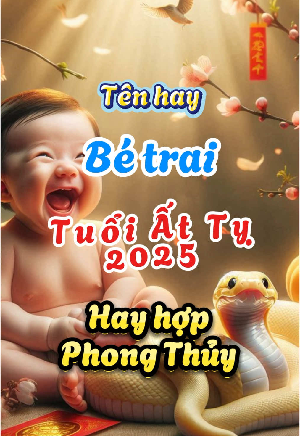 Gợi ý tên hay cho bé trai Ất Tỵ năm 2025 hay hợp phong thủy ba mẹ tham khảo #dattenchocon #đồ_cúng_tâm_phúc #cute 