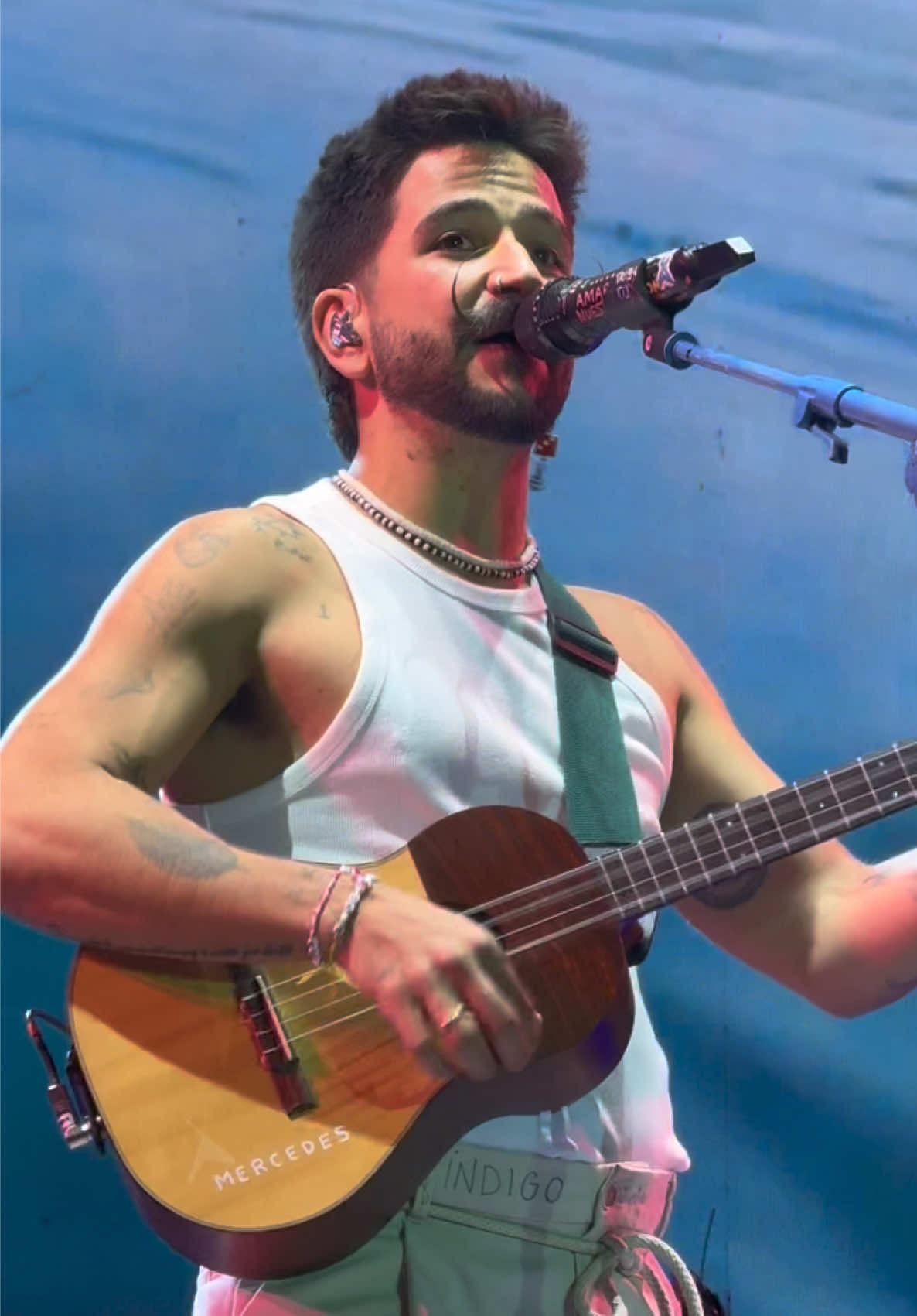 Que tu cuerpo es mi lugar favorito, y tu boca mi comida favorita🤎. @Camilo #camilo #nuestrolugarfeliz #favorito #latribucamilo #concierto #evaluna #concerts #fyp 