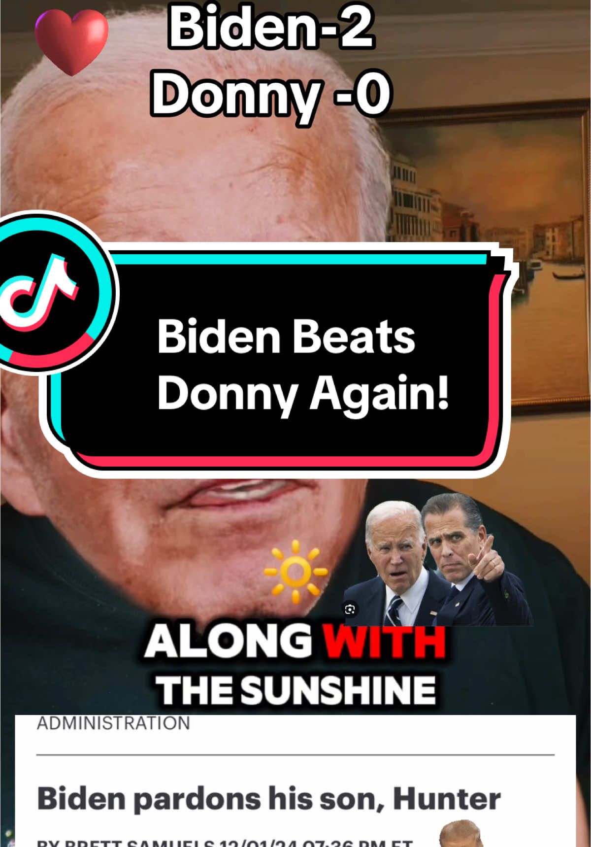 Biden Beats Trump Again! #sleepyjoeiswoke #checkmate #pardoned #hunterbiden #maniclarry #bluelovesupport #creatorsearchinsights #redheartsclub #learnfromlarry #CapCut 