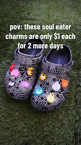 our best selling shoe charms are only $1 each right now!!! #souleater #souleateranime #souleaterfan #souleatercosplay #anime #animefyp #animetiktok #animeedit 