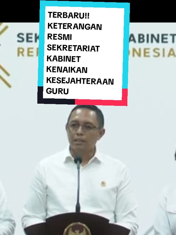 TERBARU!! KETERANGAN RESMI SEKRETARIAT KABINET KENAIKAN KESEJAHTERAAN GURU, Seperti apa realisasinya Kita tunggu bersama  #gaji2jutaprabowo #gajiguru #gajiguruhonorer #gajigurupppk #gajipns #kenaikangaji2025 #janjiprabowo #abdulmuti #mendikdasmenbaru #kenaikangajiguru2025 #fyppppppppppppppppppppppp #viralvideo 