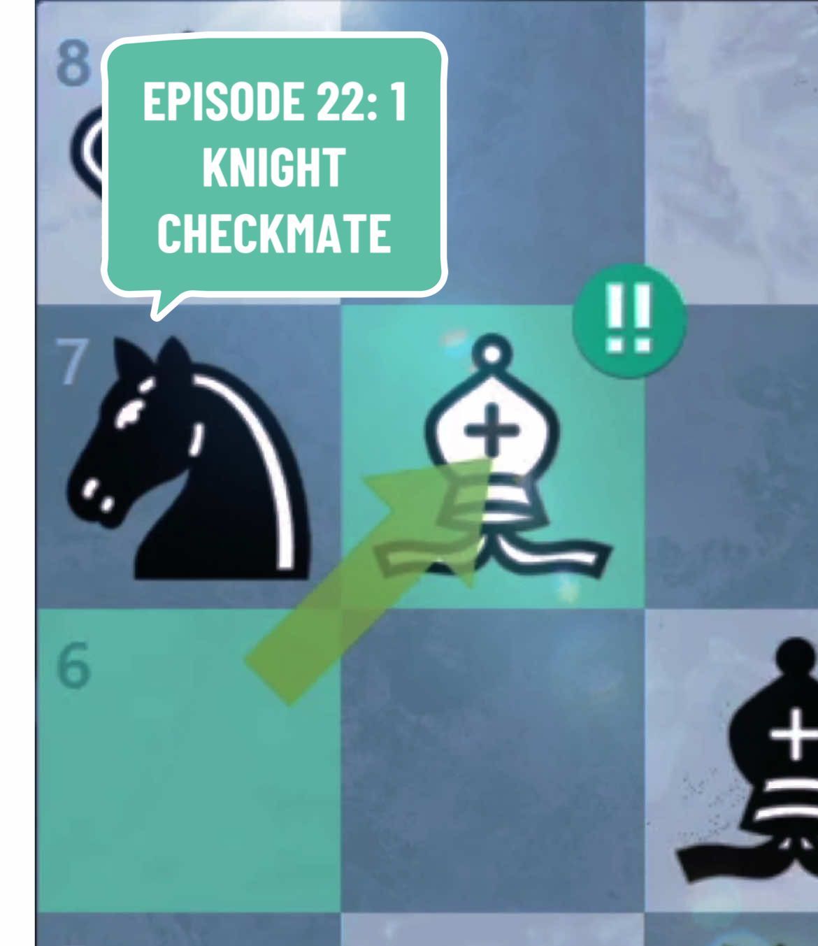 Brilliant Episode 22: 1 Knight Checkmate #chess #chessedit #checkmate