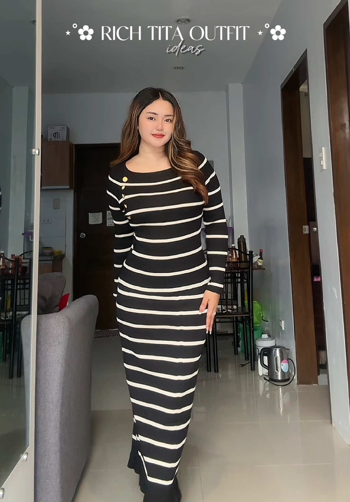 Elegant Tita Outfit✨🖤 #richtitaoutfits #pregnancydressoutfit #coordsternoforplussize #outfitideasforwomen #tiktokviral