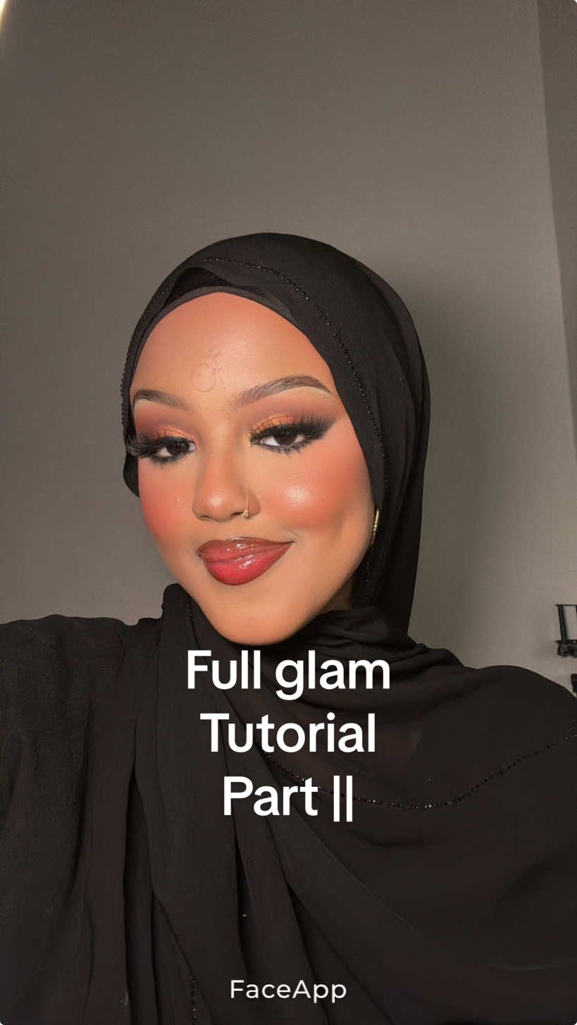 Part | full glam tutorial step by step#fyp #somalitiktok #viral #tutorial #beautybynita #makeup 