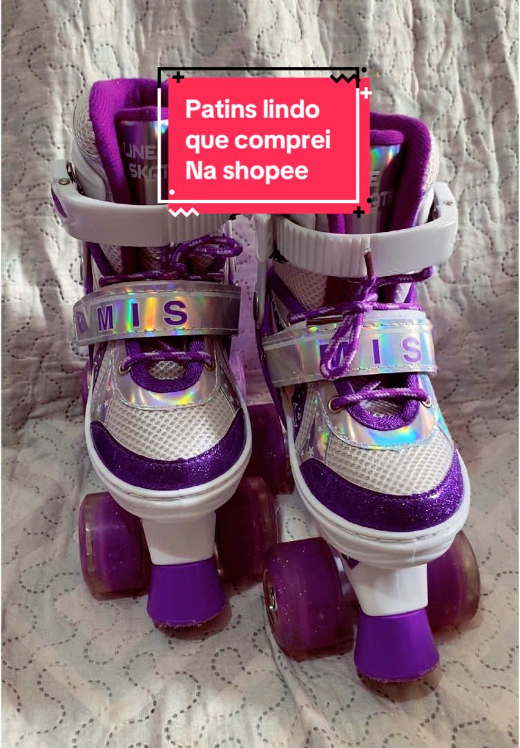 Patins lindo que comprei para minha filha, presente de natal, estou apaixonada, comprei na shopee, link para quem quiser  https://s.shopee.com.br/5fY0HVyU7b #patins #presentedenatal #shopee 
