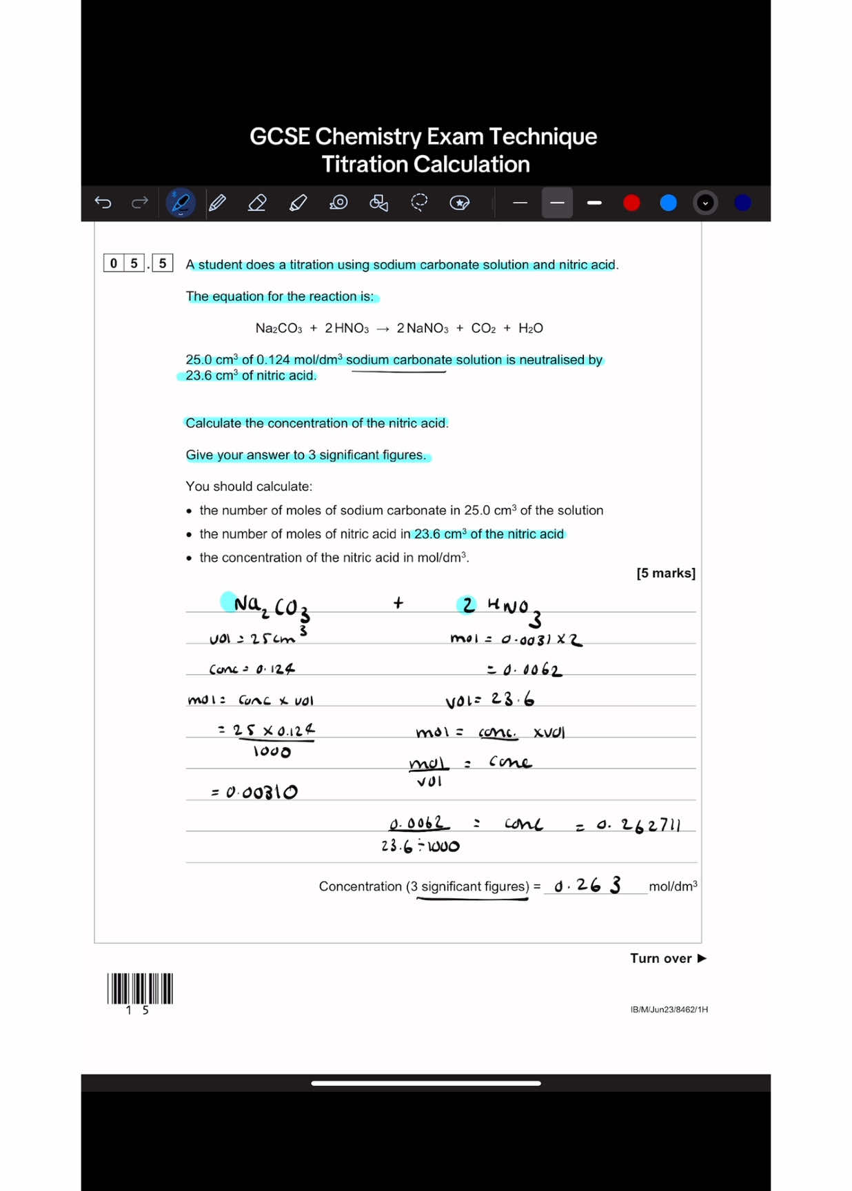 Exam Trchnique for a 5 mark Titration Question ##gcse##gcses##gcsescience##gcsesciencerevision##gcsechemistry##gcsechemistryrevision##examtechnique##aqa##aqascience##triplescience##seperatescience##mindsintutoring##examseason##walkthrough##educacion##gcserevision