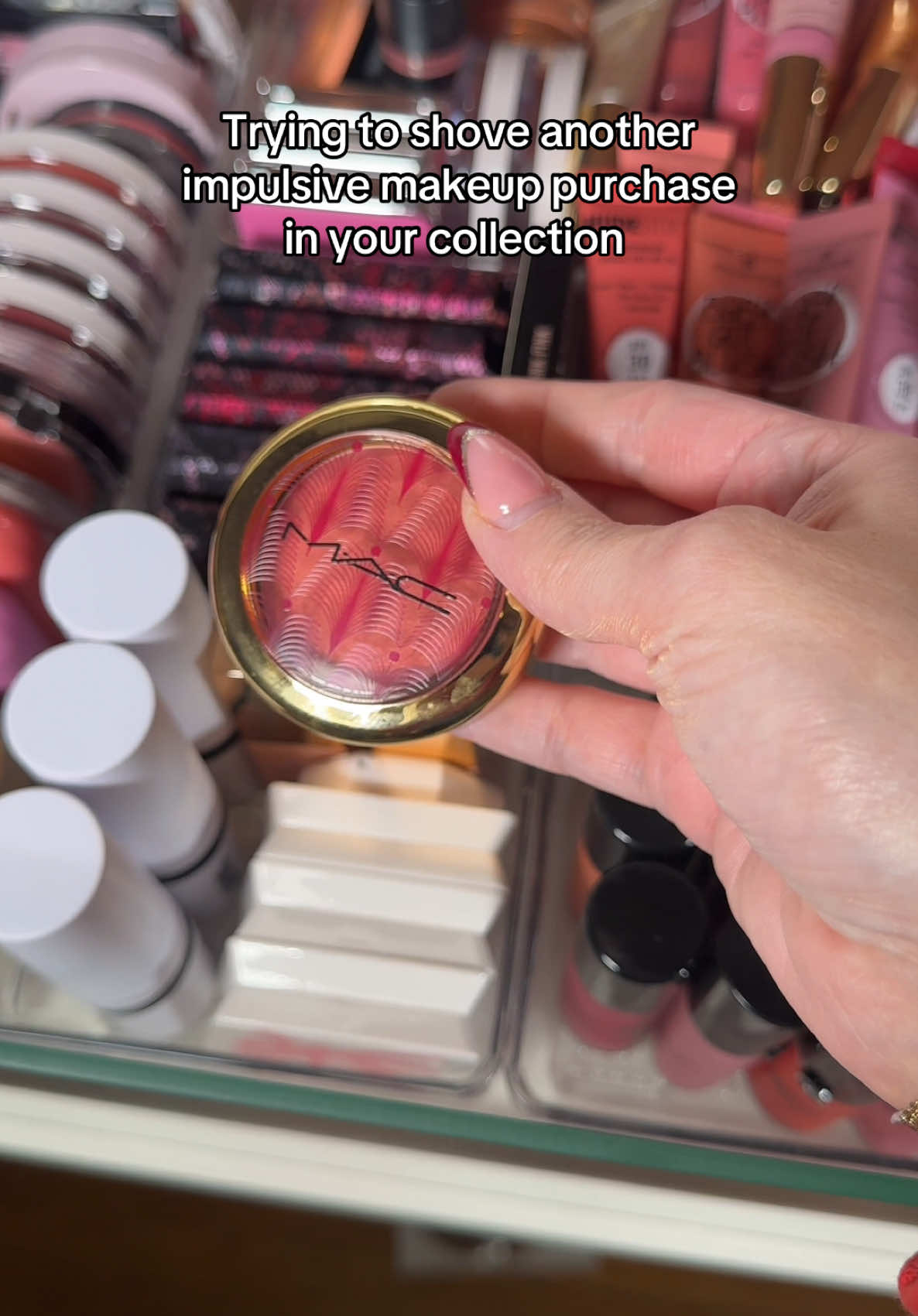 How many blushes is too many? #blusher #blushes #makeupcollection #makeuporganization #newmakeup #makeuphack 