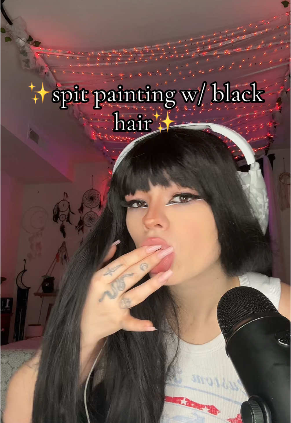 what hair color is ur fav so far? 🥰 #asmr #asmrsounds #asmrvideo #asmrtiktoks #asmrtriggers #spitpainting #mouthsounds 