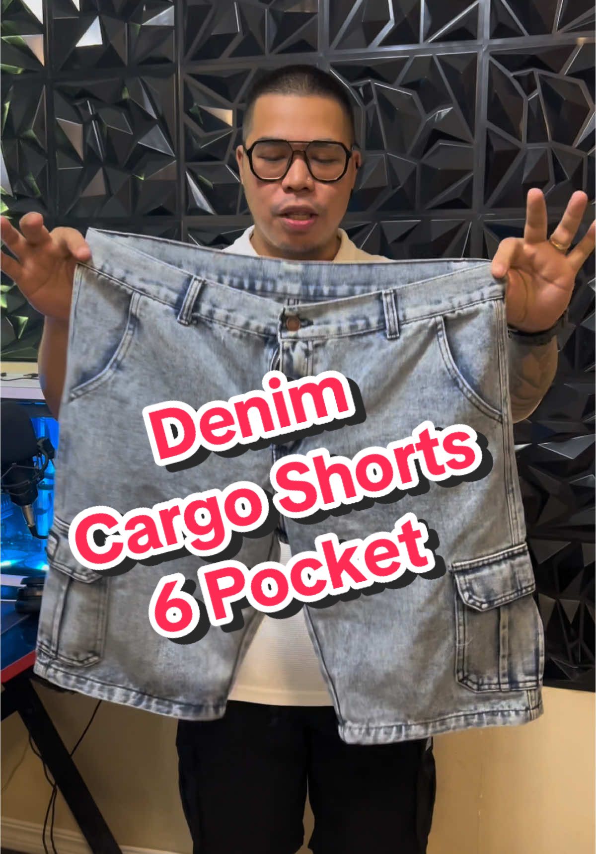 Deni cargo shorts (6 pocket) for men and women. #tiktokfinds #budolfinds #shorts #denimshorts #6pocketcargoshorts #cargoshorts #fypage #fypシ゚ 