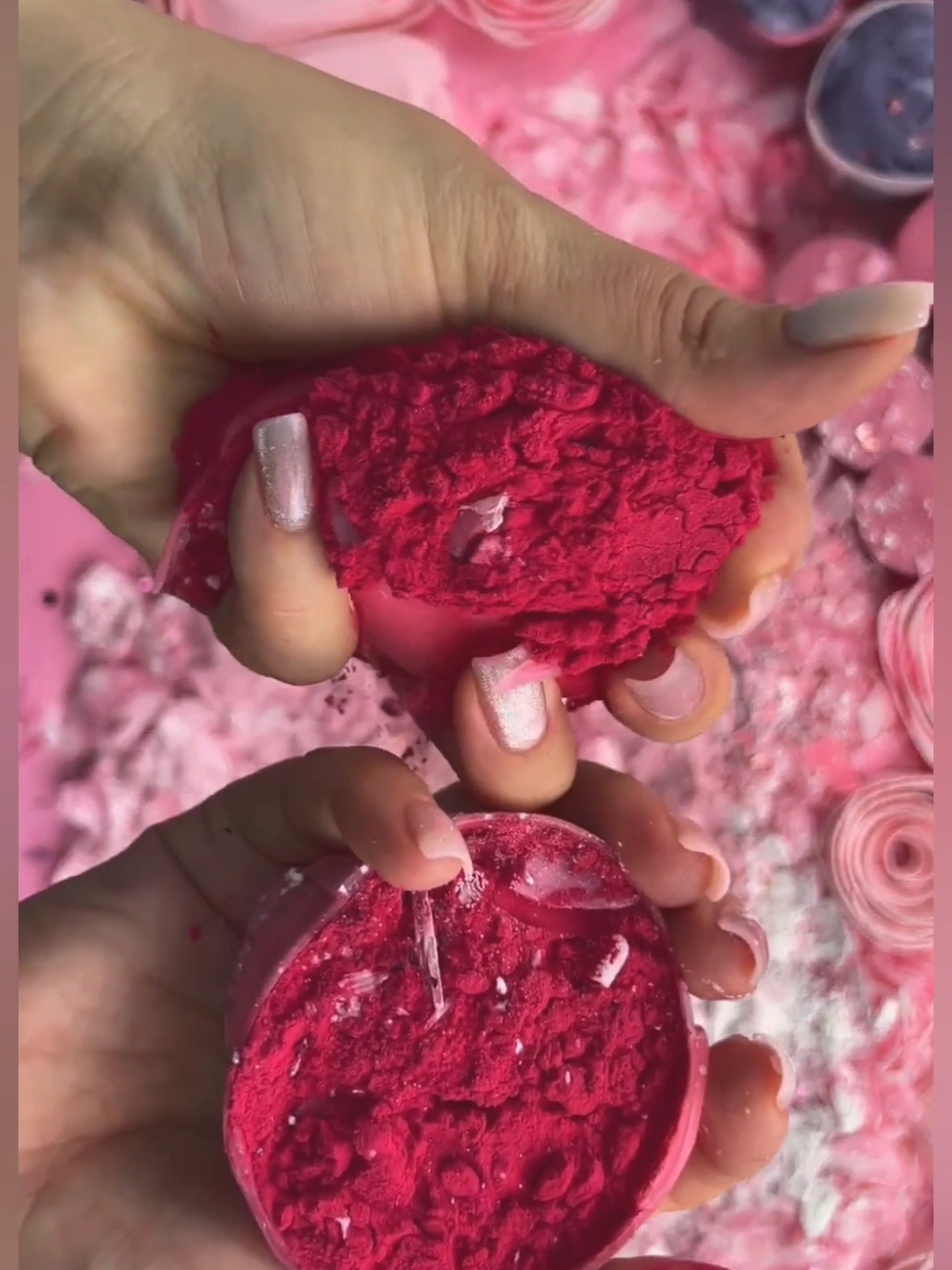 Crushing soap forms, Soap roses, Soap boxes with starch & foam  💗💜🌸🤲🏻 #ASMR #satisfyingvideo #asmrsounds #asmrvideo #asmrtiktoks 