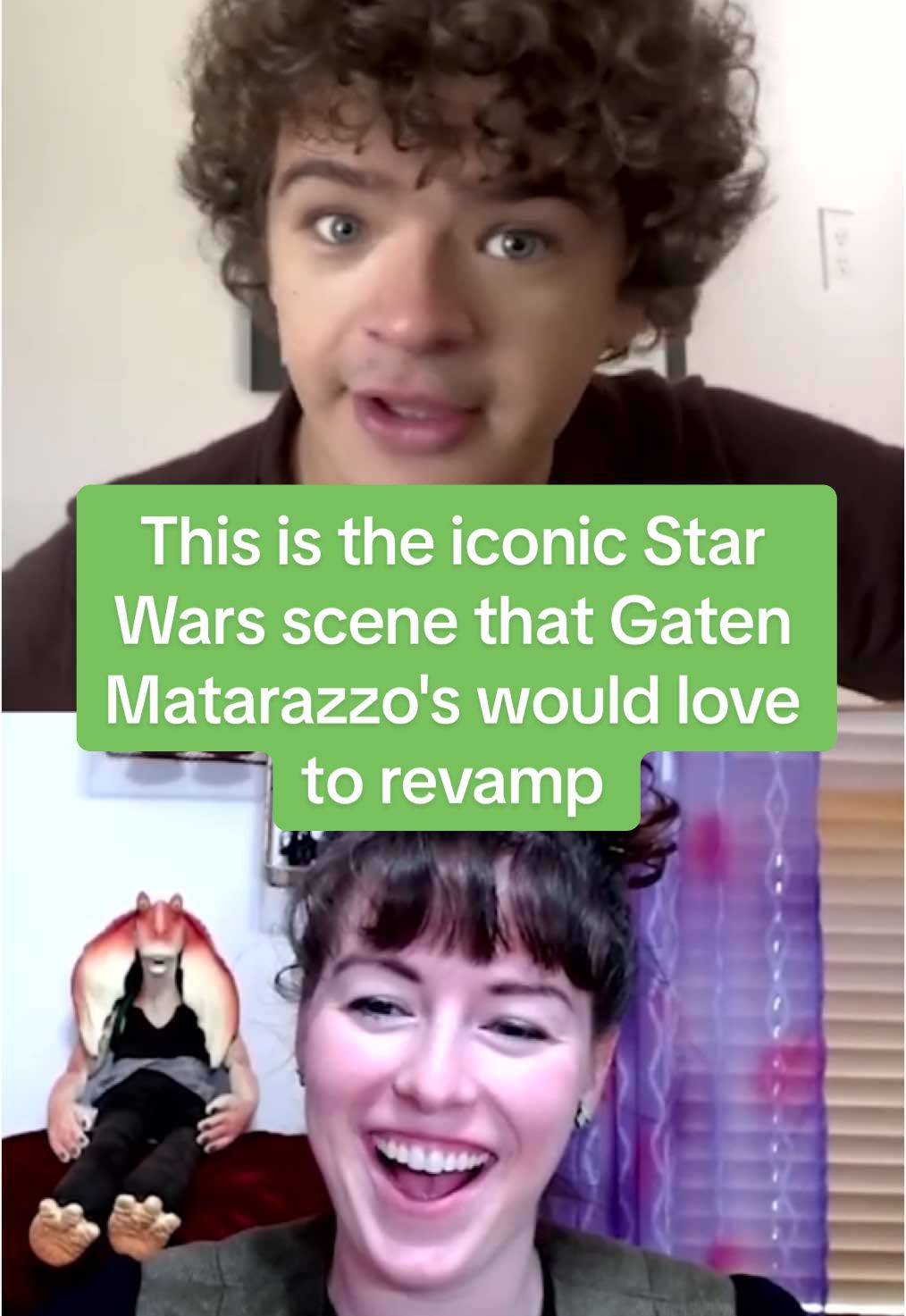 This is the iconic Star Wars scene that Gaten Matarazzo's would love to revamped for 2024 😍 🎬 LEGO Star Wars: Rebuild the Galaxy 👤 Gaten Matarazzo with Maggie Lovitt #GatenMatarazzo #LegoStarWars #StarWars #Lego #StrangerThings5