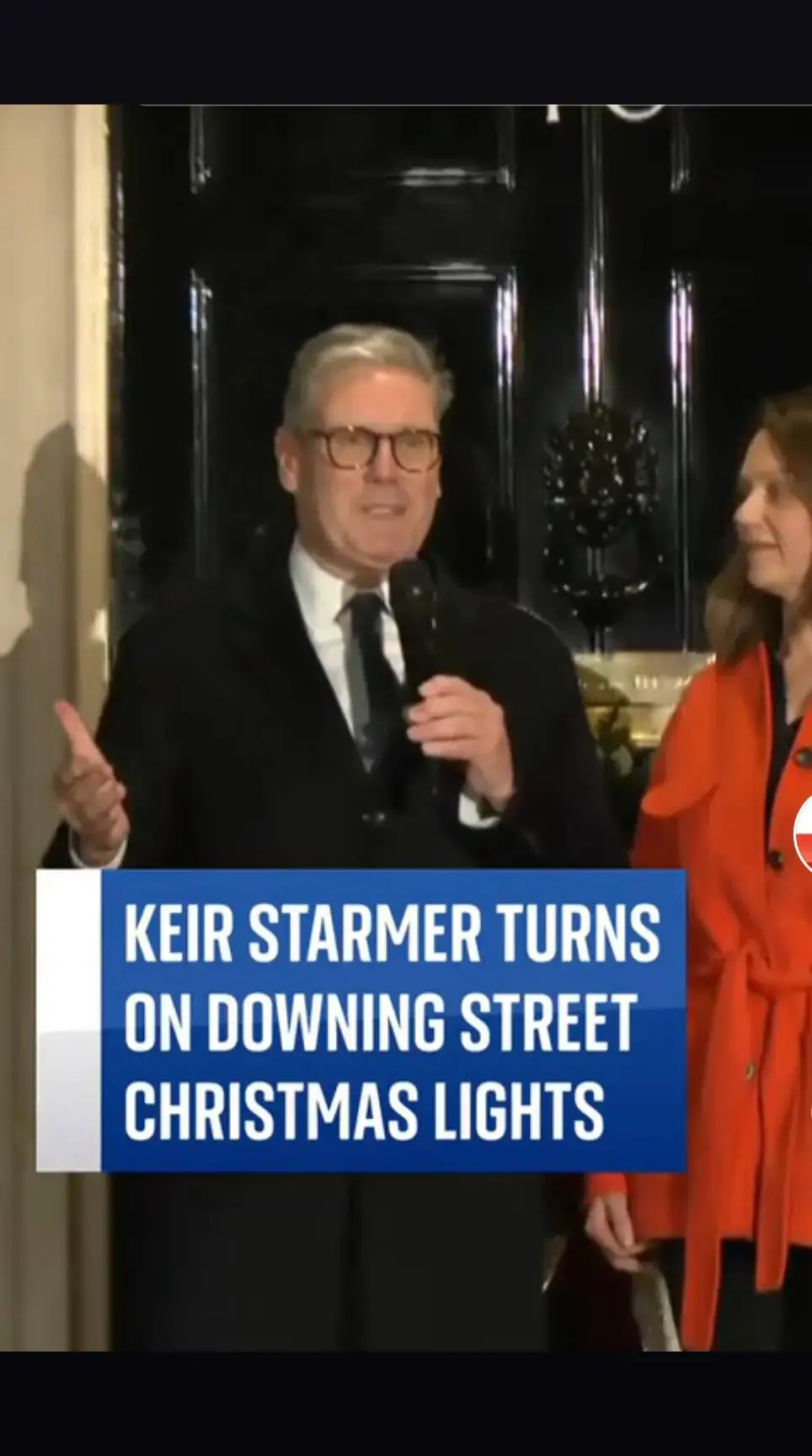 Sir #Keir #Starmer turned on the #Christmas lights ahead of his first Christmas as Prime Minister. He was joined by #NHS workers, military personnel and members of the police. 5 2 #skynews 