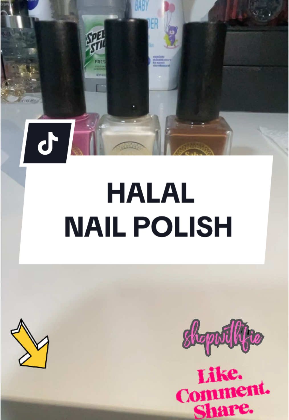 SABA Halal Nail Polish 🩷💅 #shopwithfie #createtowin #fyp #tiktokshopsg #halal #nailpolish #weeklywedrush #tiktokmademebuyit #tiktoksg #sgbrandweek #solatfriendly 