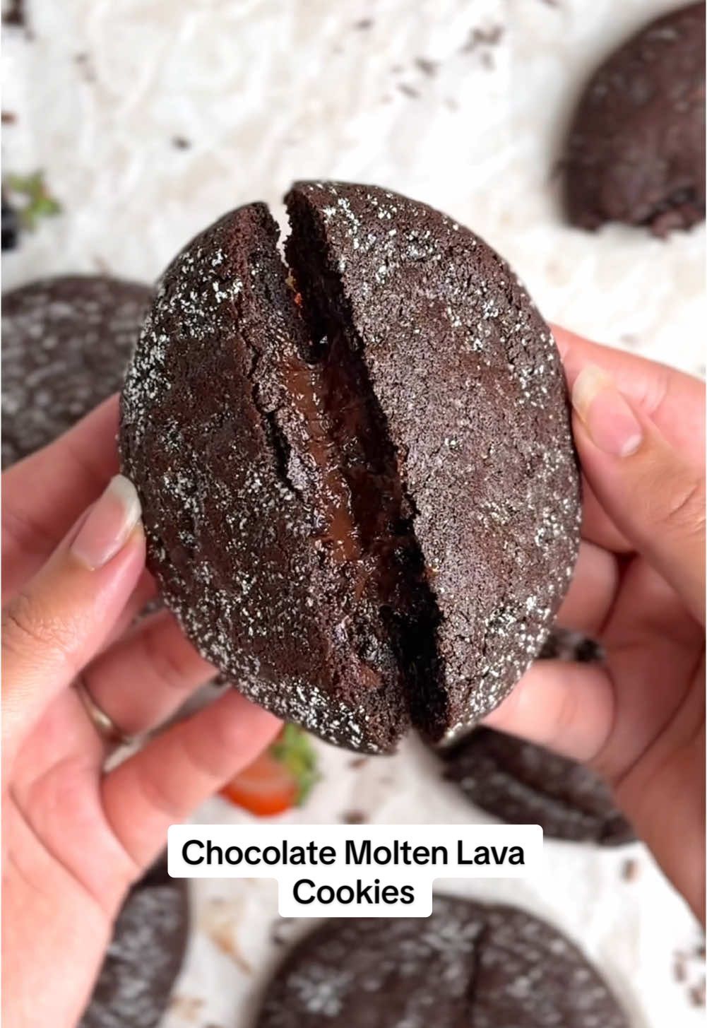 Cookie Week Ep 1: The most insane Chocolate Molten Lava Cookies 🤤 These are WAY better than Crumbl - rich and fudgy with a decadent molten chocolate fudge center, really easy to make, and just perfect for the holidays. Recipe linked in my bio 🫶🏻 https://bakewithzoha.com/chocolate-lava-cookies/ #holidaybaking #christmasbaking #christmascookies #cookies #chocolatecookies #crumblcookies 