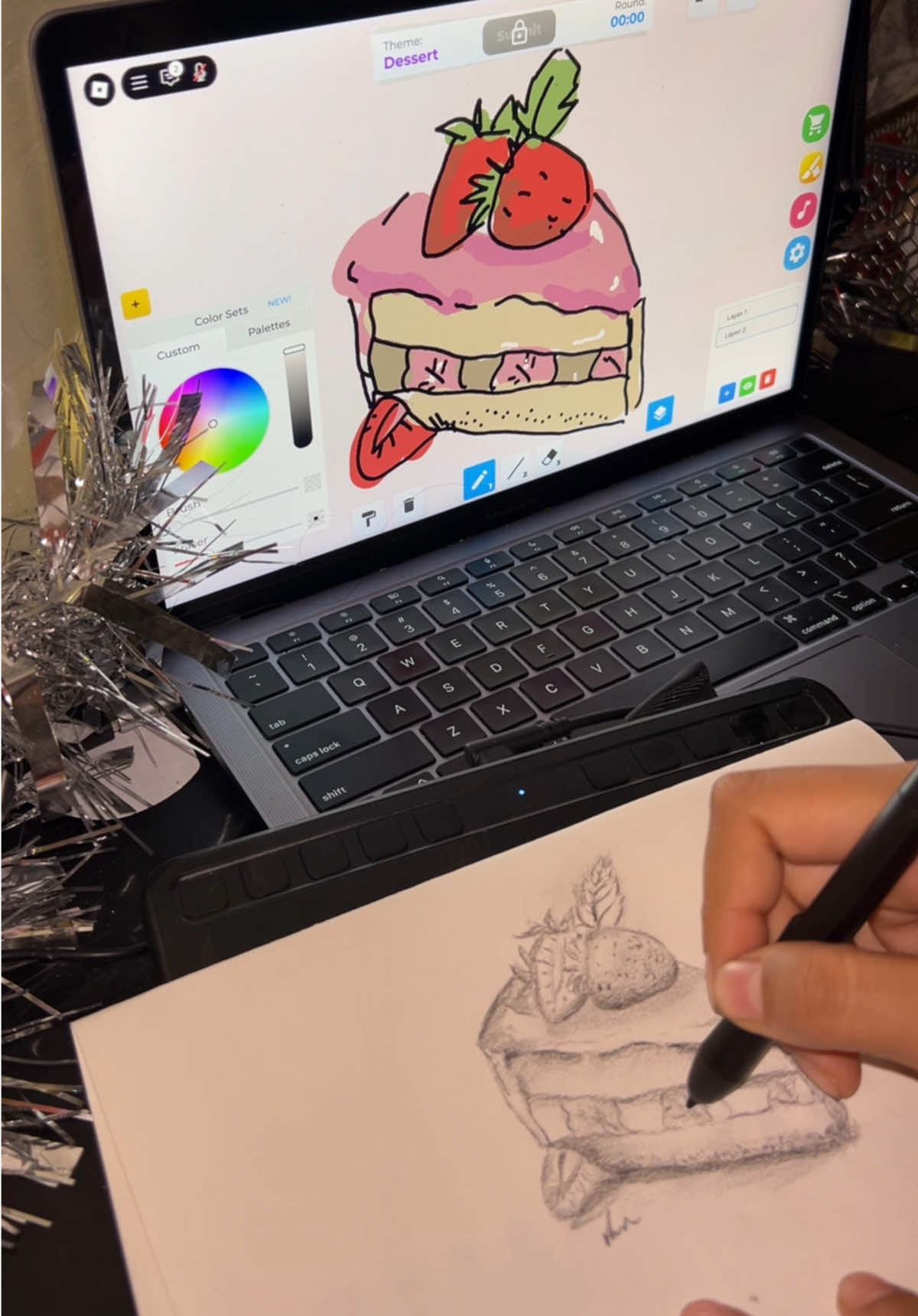 Using my skecthes to beat kids on roblox part. 2 😉  #drawing #tablet #foryou #art #artist #sketch #drawings #roblox 