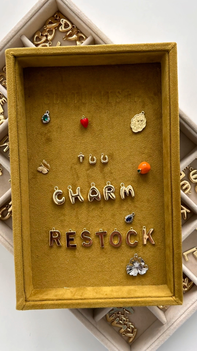 psa in case you were waiting for our bubble letters - every letter is back in stock 😋 #coutukitsch #charmshop #charms #holidaygift #charmbracelets #charmbar #boutiqueshopping #boutique #giftgiving #giftideas #customjewelry 