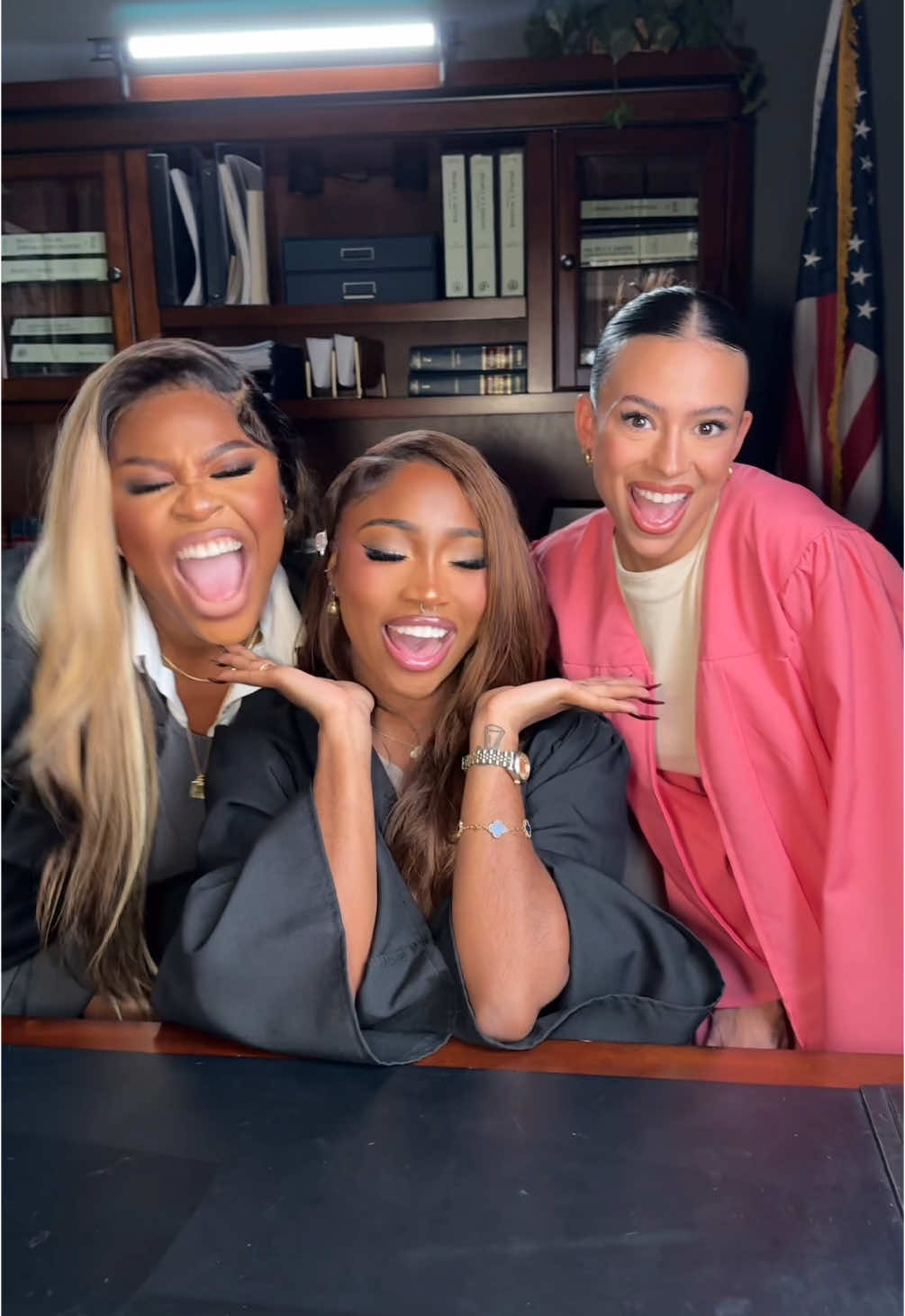 The trio we didn't know we needed 🤝  #ThePinkCourtroom is officially BACK and better than ever 💅 Head over to YT to watch @Nella Rose @Indiyah @Kayla Rich ❤️‍🔥 ✨