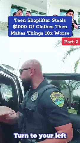 Teen Shoplifter Steals $1000 Of Clothes Then Makes Things 10x Worse #police #cops #copsoftiktok #policeofficer #policeoftiktok 