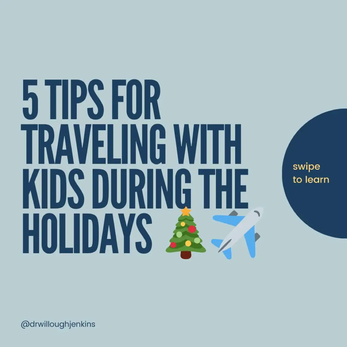 5 Tips for Traveling with Kids During the Holidays 🎄✈️ The holiday season is here, and many families are gearing up for trips to visit loved ones or enjoy a festive getaway. Traveling with kids can be an adventure, and as a child psychiatrist and parenting coach, I know how stressful it can get. But with a little planning, you can make it smooth and enjoyable for the whole family! Here are 5 tips to keep your holiday travels joyful and stress-free: 1️⃣ Prep Your Kids Ahead of Time Talk to your kids about the travel plans: where you’re going, how you’ll get there, and what to expect. Setting expectations helps reduce anxiety, especially for younger kids who thrive on routine. 2️⃣ Bring Comfort Items Pack a small bag with their favorite items: a stuffed animal, blanket, or even a new activity book. Familiar comforts can ease transitions and make unfamiliar environments feel safe. 3️⃣ Stick to Simple Routines Travel disrupts schedules, but try to keep some routines intact, like bedtime rituals. Familiar cues can help kids adjust and feel secure even in new settings. 4️⃣ Snacks and Surprises Hungry kids = cranky kids. Pack plenty of snacks (and extras, just in case of delays). A surprise toy or activity can be a lifesaver during long waits. 5️⃣ Prioritize Connection Over Perfection Things might not go as planned—and that’s okay! Focus on staying connected with your kids. A little playfulness or calm reassurance goes a long way when meltdowns happen. ✨ Bonus Tip: Take deep breaths (yes, you!). Your calm energy helps set the tone for your little ones. Wishing you safe travels, warm memories, and joyful moments this holiday season! ✨ How do YOU prepare for holiday travel with your kids? Share your favorite tips below! 👇 #HolidayTravel #ParentingTips #TravelingWithKids #ChildPsychiatry #ParentCoach #StressFreeHolidays #parentinghacks #parenthacks #motherhood #travelingwithchildren #kidstips #parentingexpert #holidaytips #traveltips #sandiego #losangeles #orangecounty #sandiegomoms #losangelesmoms #orangecountymoms