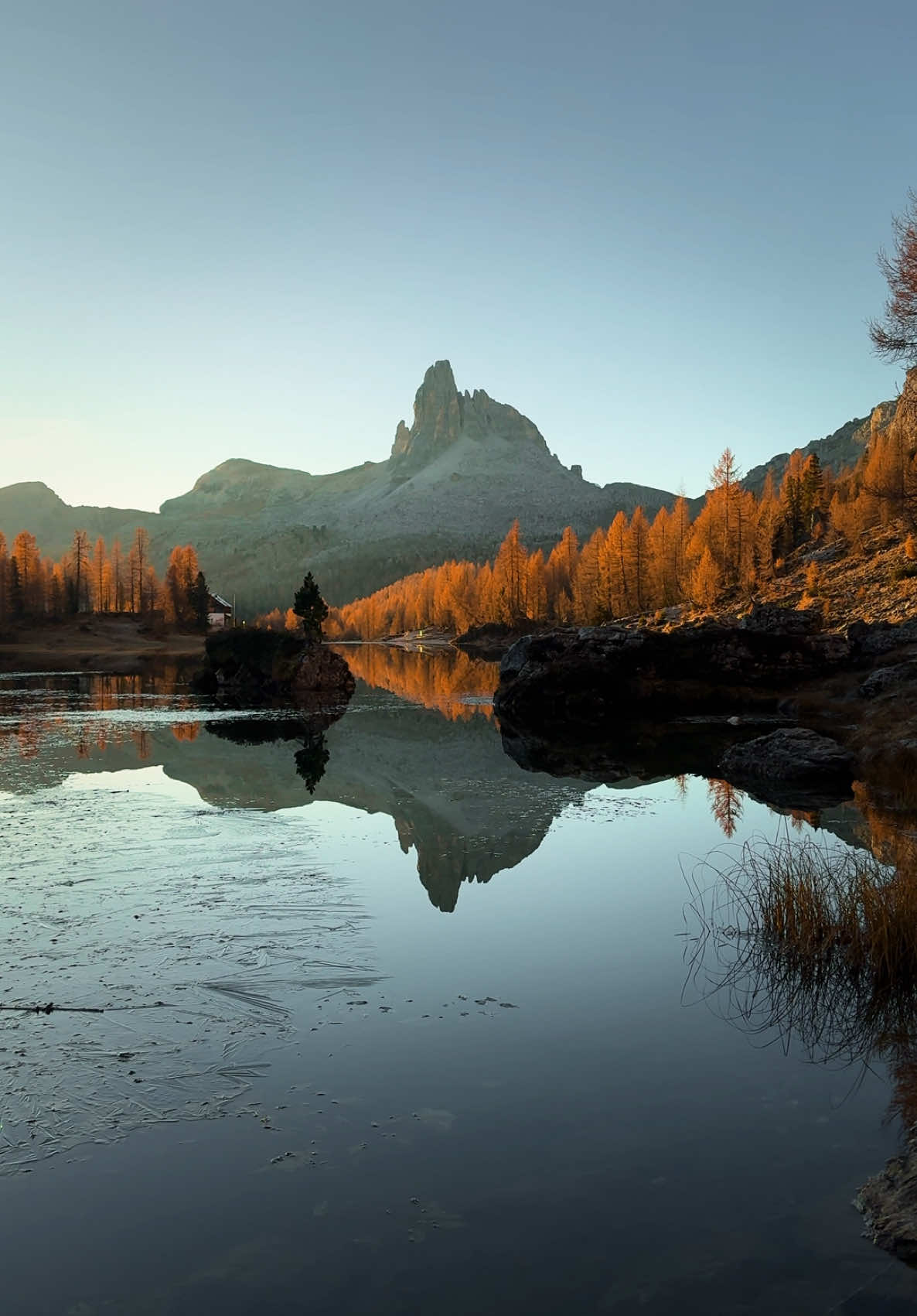 … and we ended up at a waterhole with some trees 🙈 | 📍Lago Federa / Italy 🇮🇹  | 📷 more magical places @giuliogroebert  | 🚐 exploring the world w/ @elena_wuest  | #italy #travel #view #nature #naturelovers #beautifulview #viewpoint #travelinspiration #mountains #dolomites