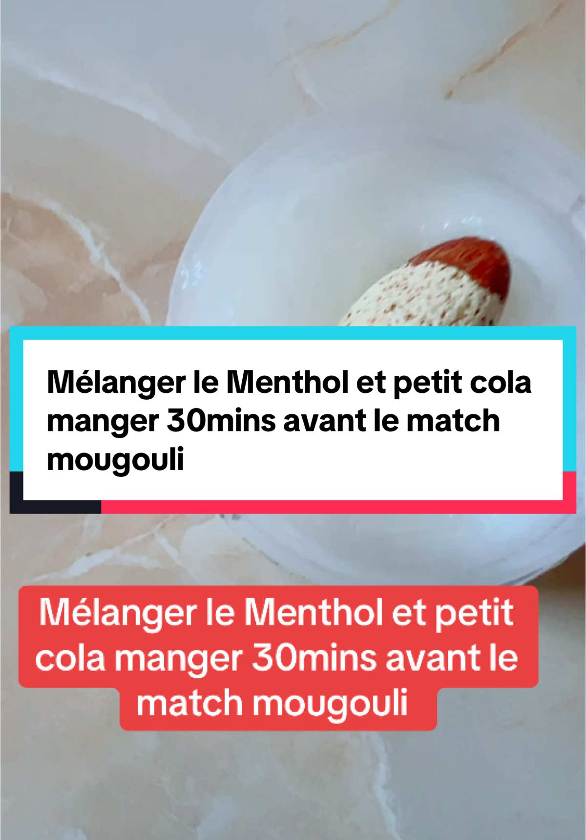 Mélanger le Menthol et petit cola manger 30mins avant le match mougouli #hommestiktok #secretdeshommes 