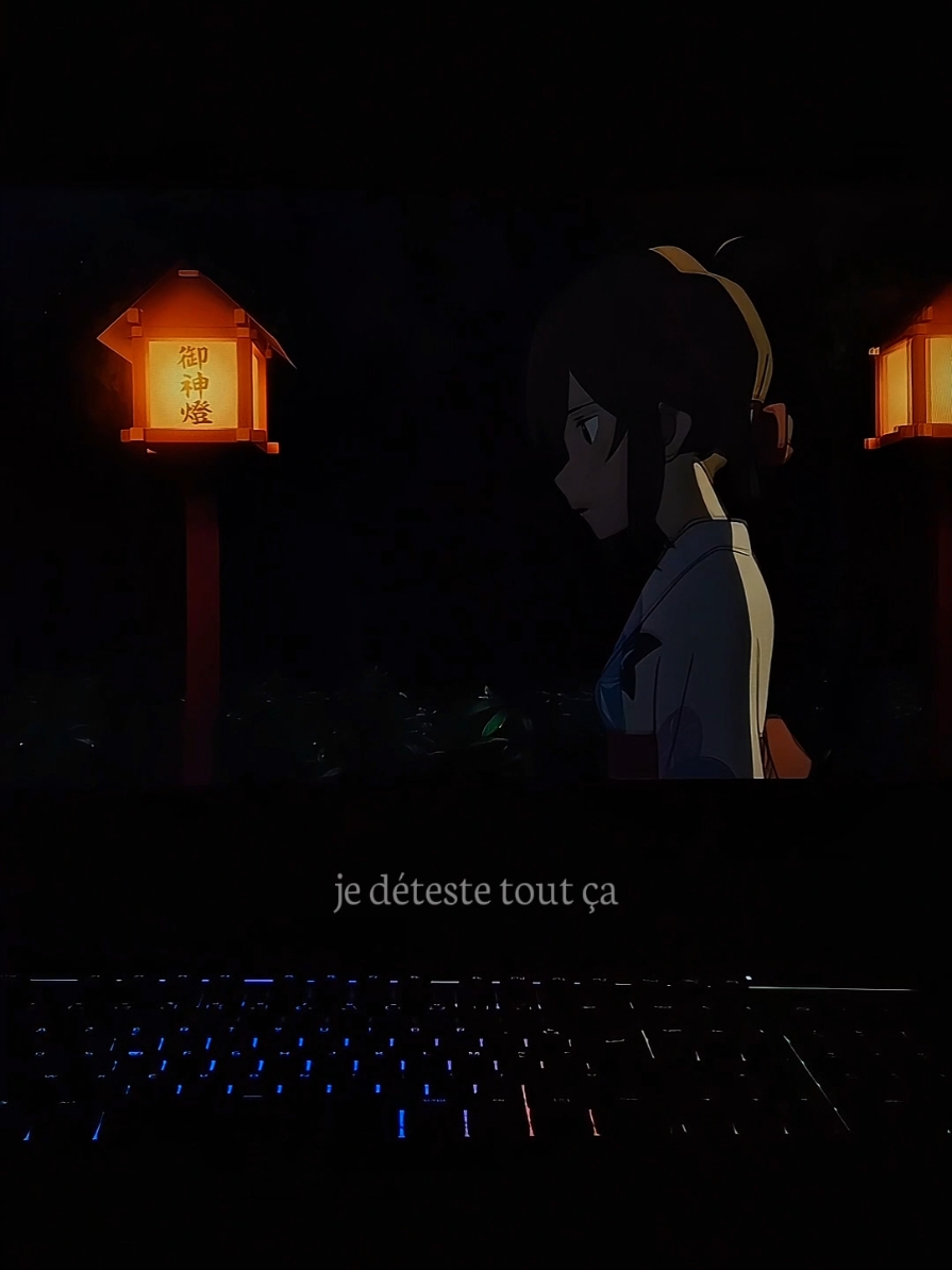 je déteste tout ça... #anime #loindemoipresdetoi #animeedit #sad #citation 