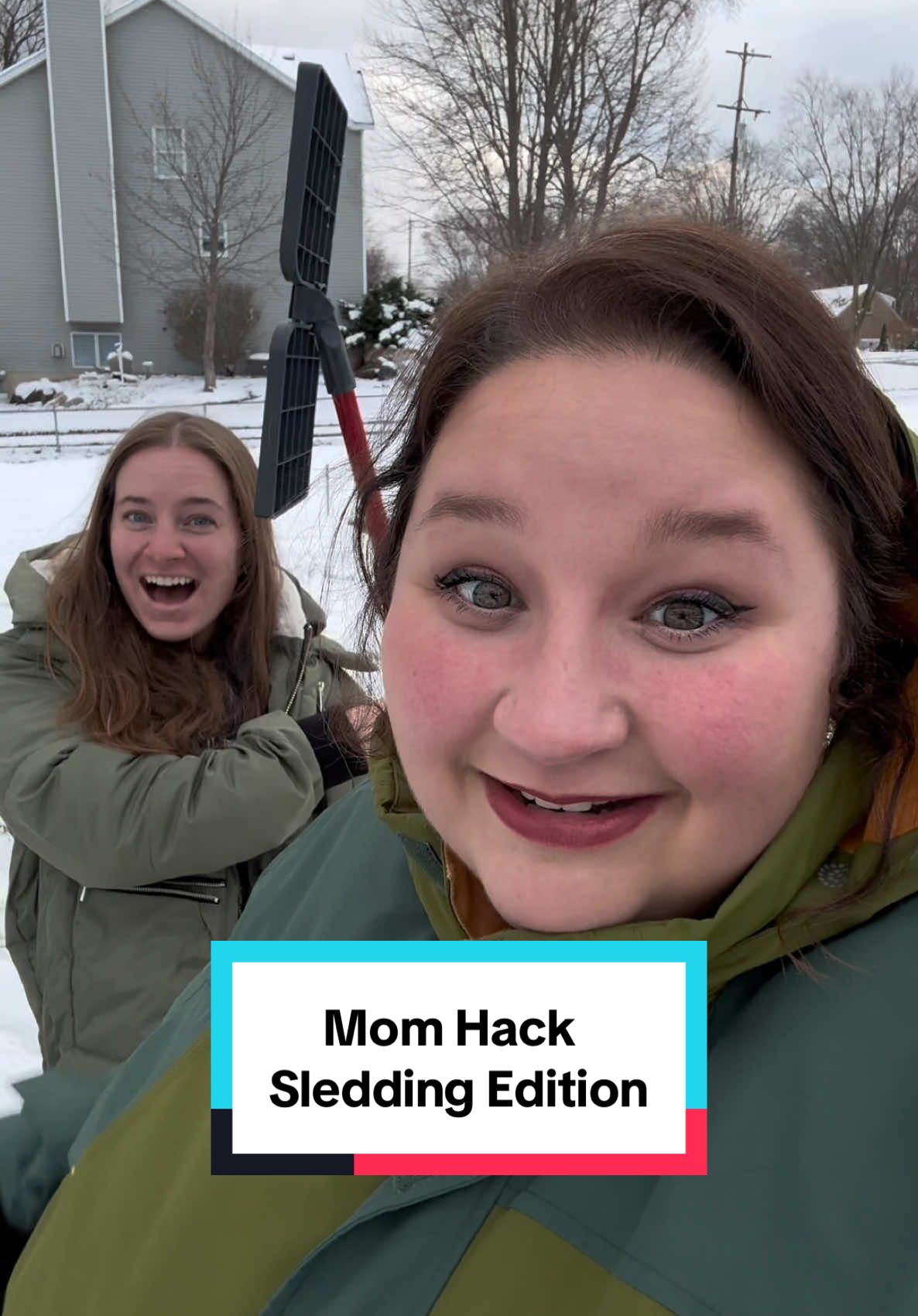 @Emily|FernandFinchHandmade we met Kate at the park and have adopted her into our mom gang!! She showed us this cool hack! #momhack #momfriends #sledding #winterfun #momwin #parkmom #aggressivetutoriallady #aggressivetutorials