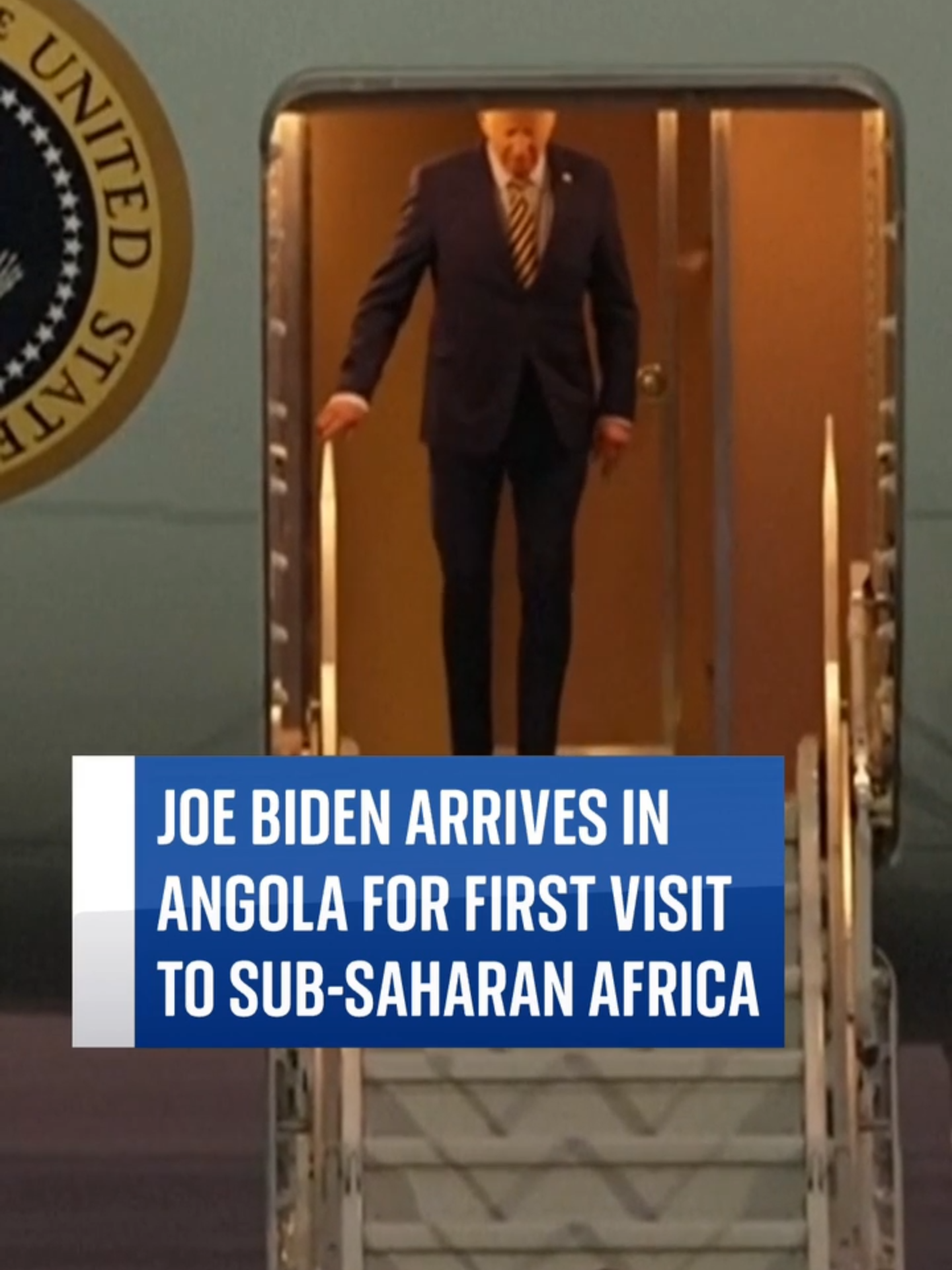 President Joe #Biden arrived in #Angola for his first presidential visit to sub-Saharan Africa. #skynews